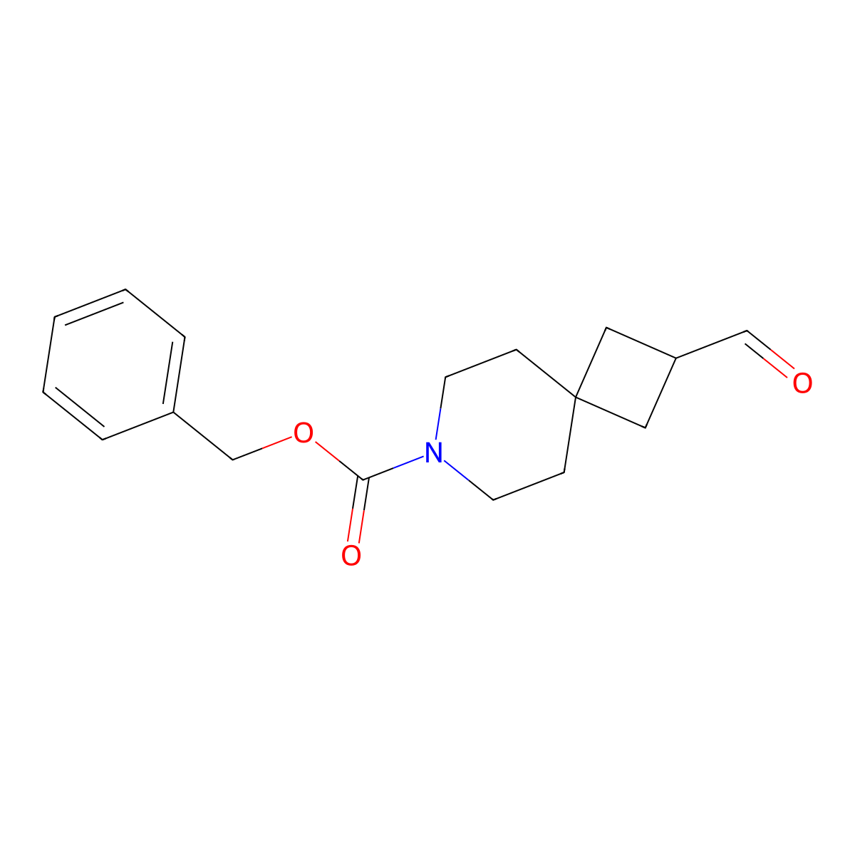 Benzyl 2-formyl-7-azaspiro[3.5]nonane-7-carboxylate molecular structure, CAS 1227610-18-5