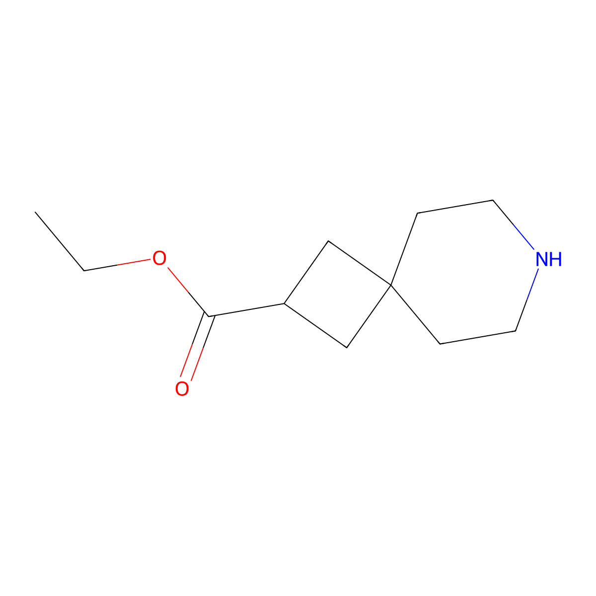 Ethyl 7-azaspiro[3.5]nonane-2-carboxylate molecular structure, CAS 1227610-32-3