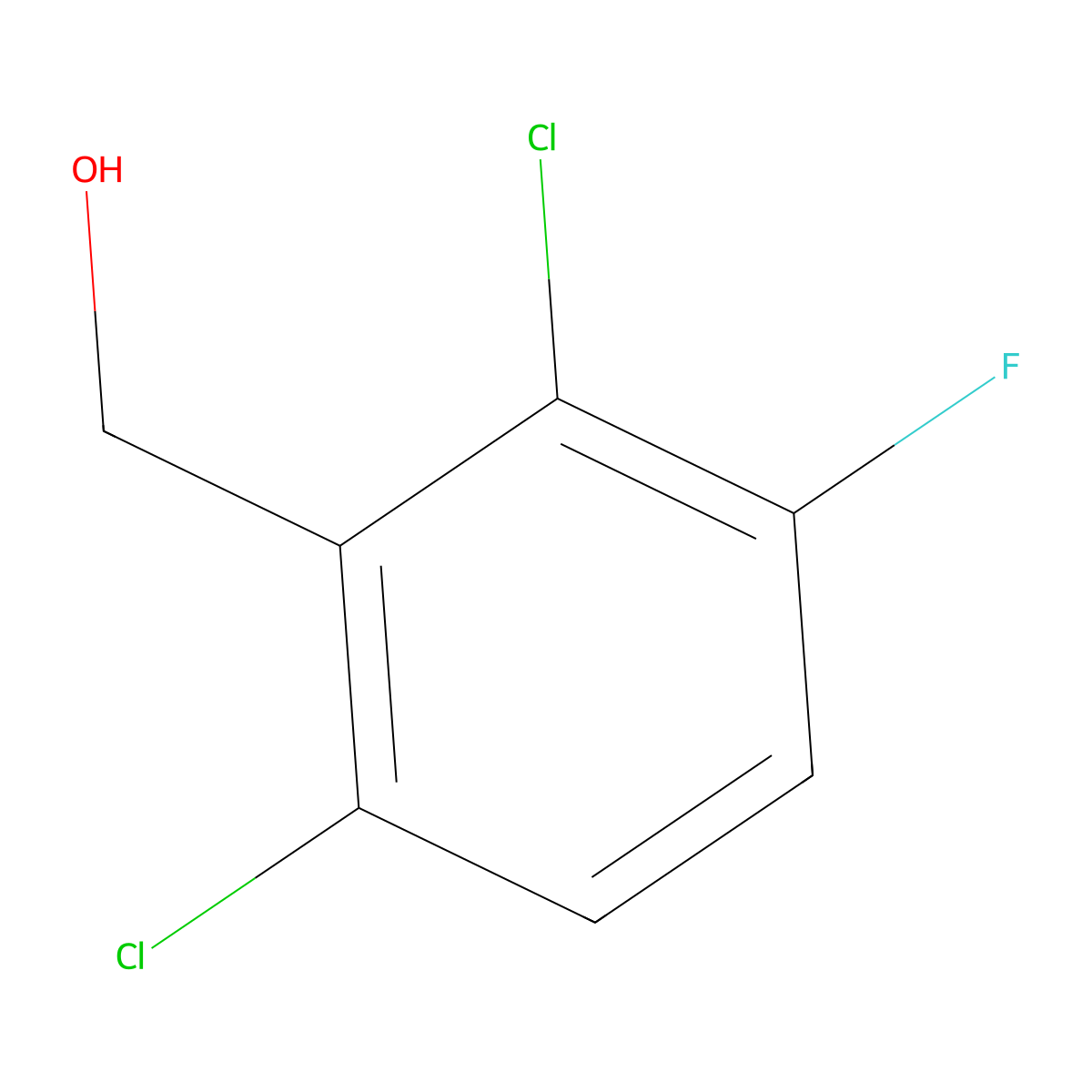 (2,6-Dichloro-3-fluorophenyl)methanol molecular structure, CAS 1227611-90-6