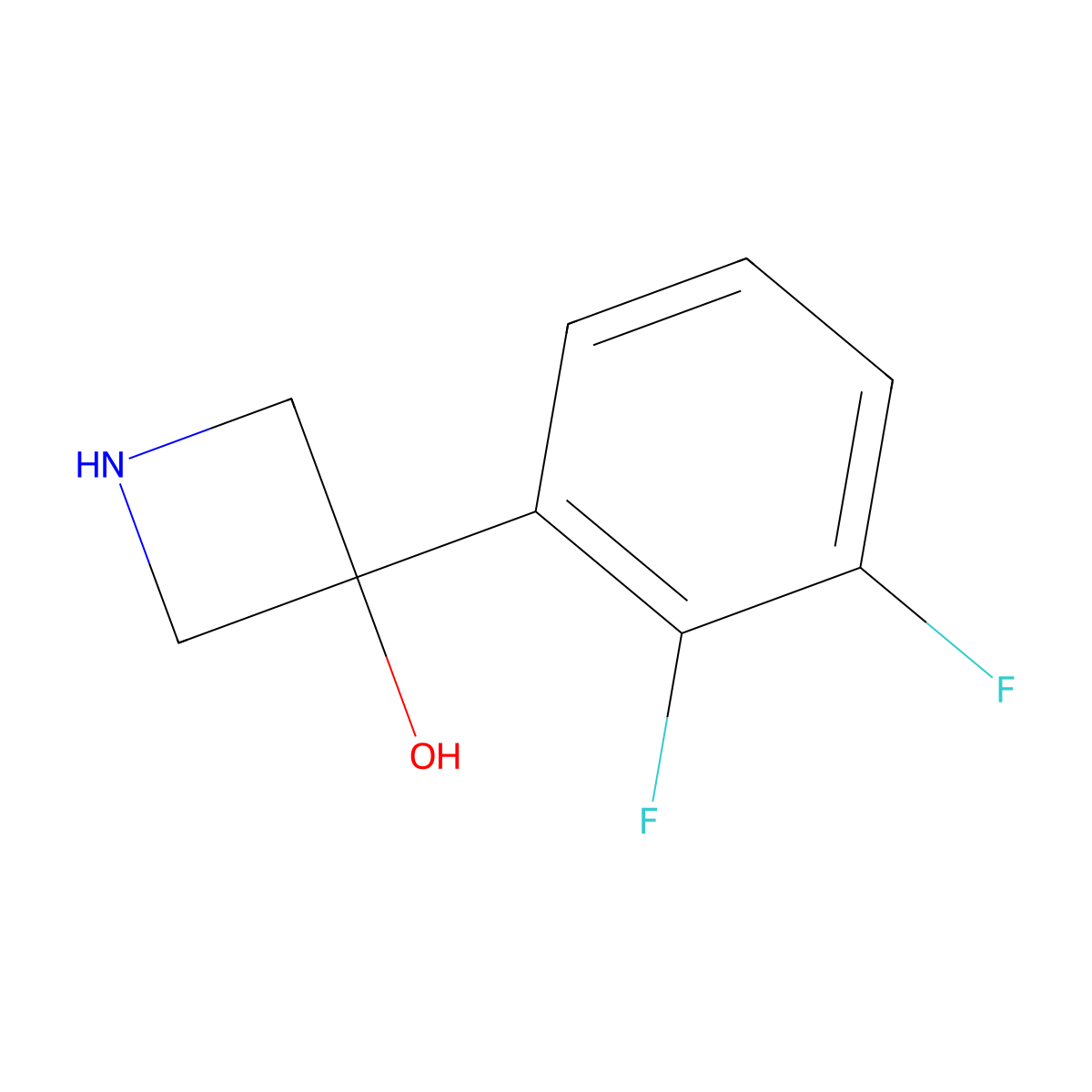 3-(2,3-Difluorophenyl)azetidin-3-ol molecular structure, CAS 1227617-02-8