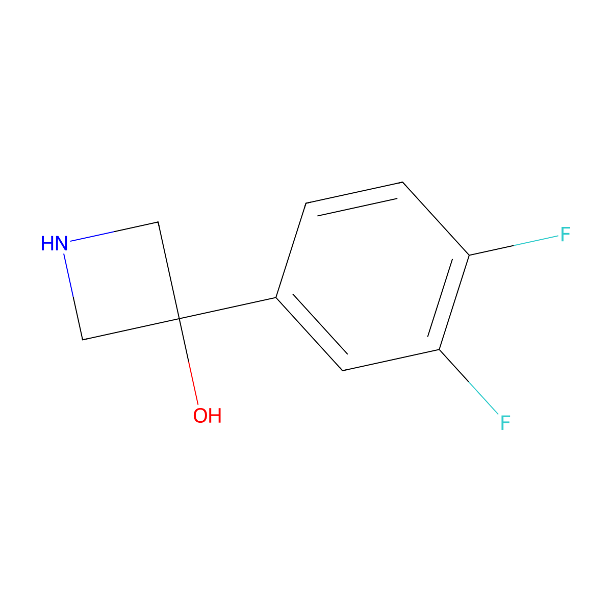 3-(3,4-Difluorophenyl)azetidin-3-ol molecular structure, CAS 1227617-05-1