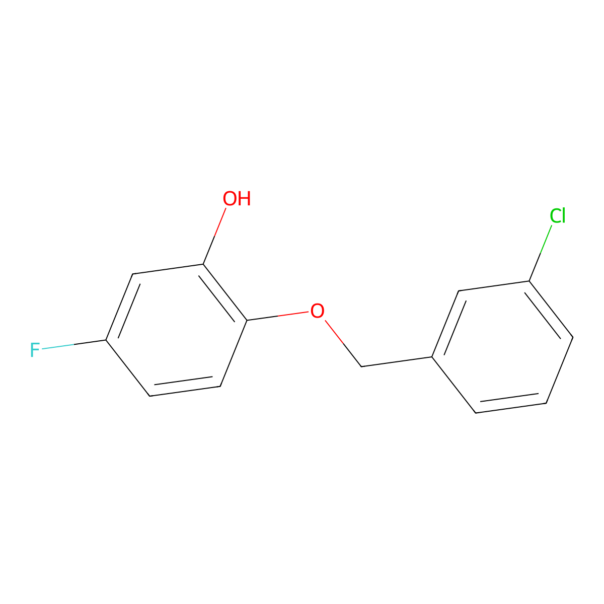 2-(3-Chloro-benzyloxy)-5-fluorophenol molecular structure, CAS 1227622-76-5