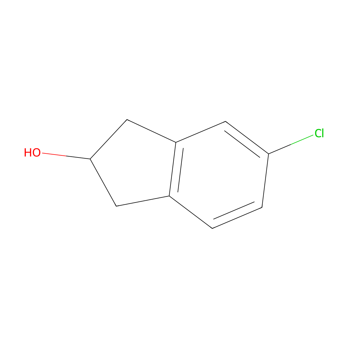 5-chloro-2,3-dihydro-1H-inden-2-ol molecular structure, CAS 1227622-99-2
