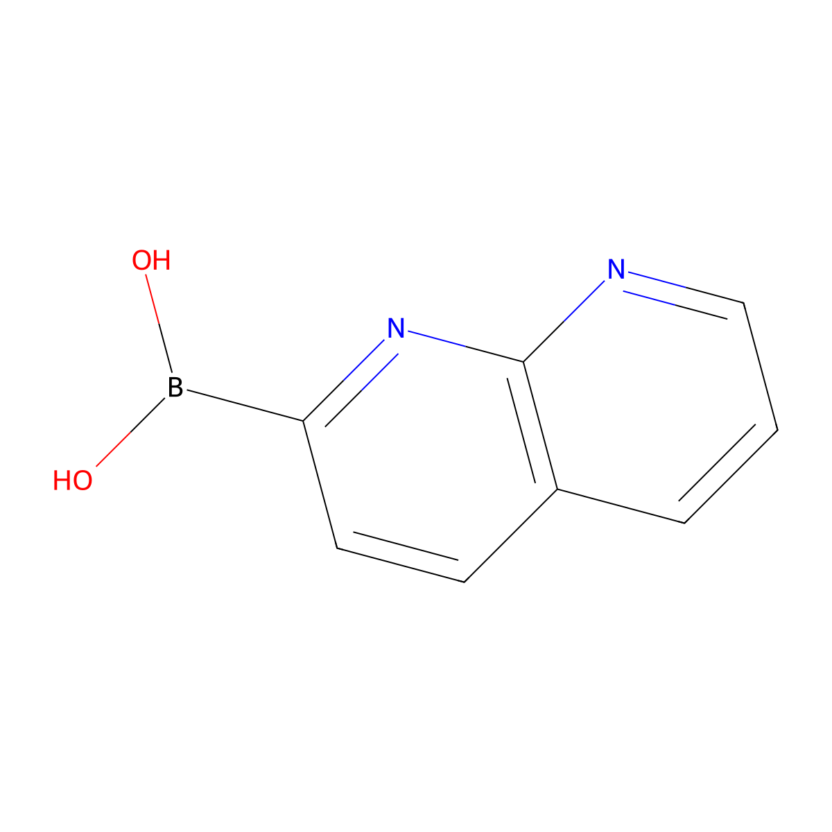 (1,8-Naphthyridin-2-yl)boronic acid molecular structure, CAS 1227623-09-7