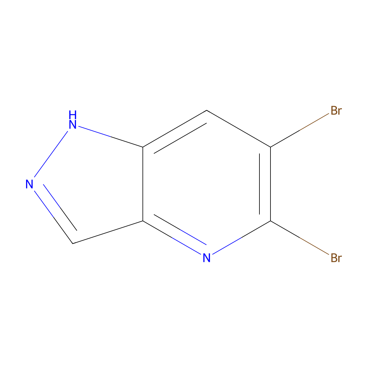 5,6-Dibromo-1h-pyrazolo[4,3-b]pyridine molecular structure, CAS 1227628-69-4