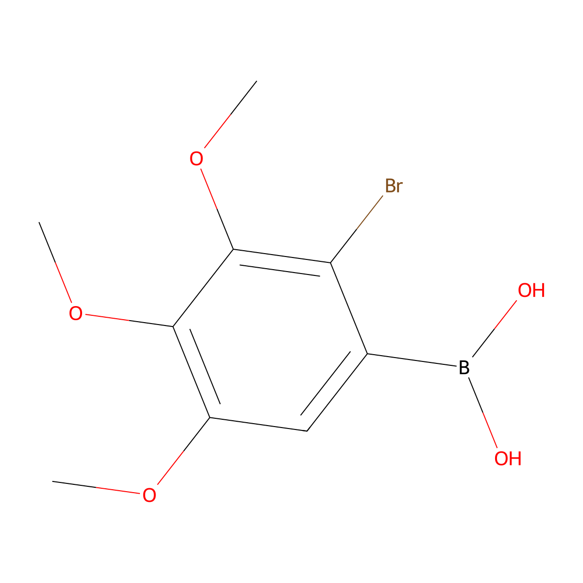 2-Bromo-3,4,5-trimethoxyphenylboronic acid molecular structure, CAS 1227633-21-7