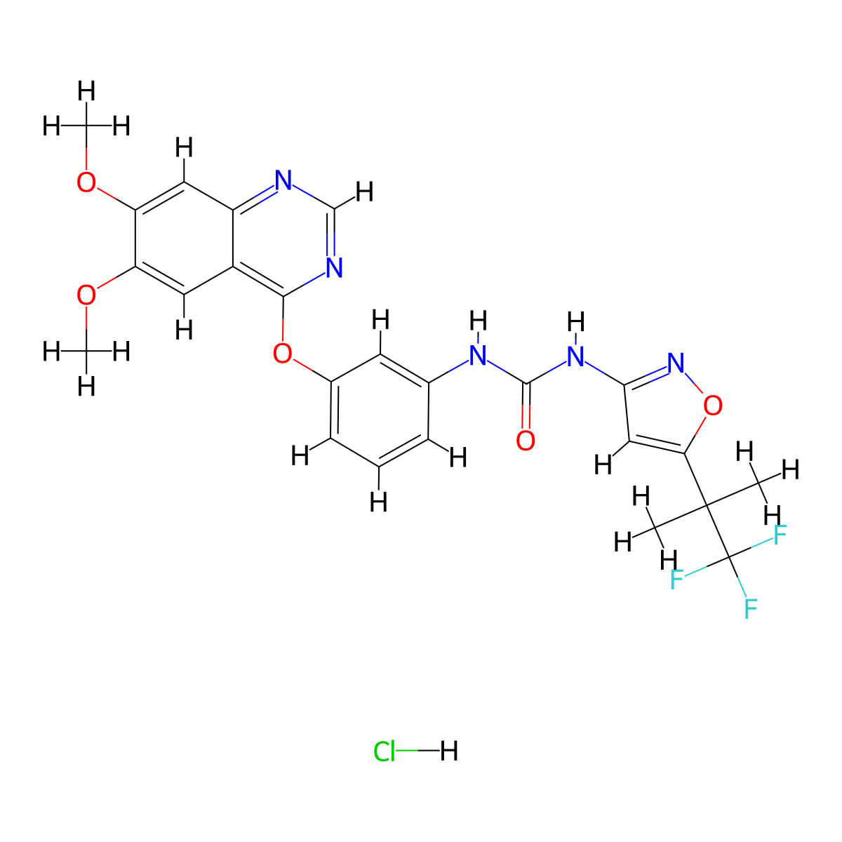 Agerafenib hydrochloride molecular structure, CAS 1227678-26-3