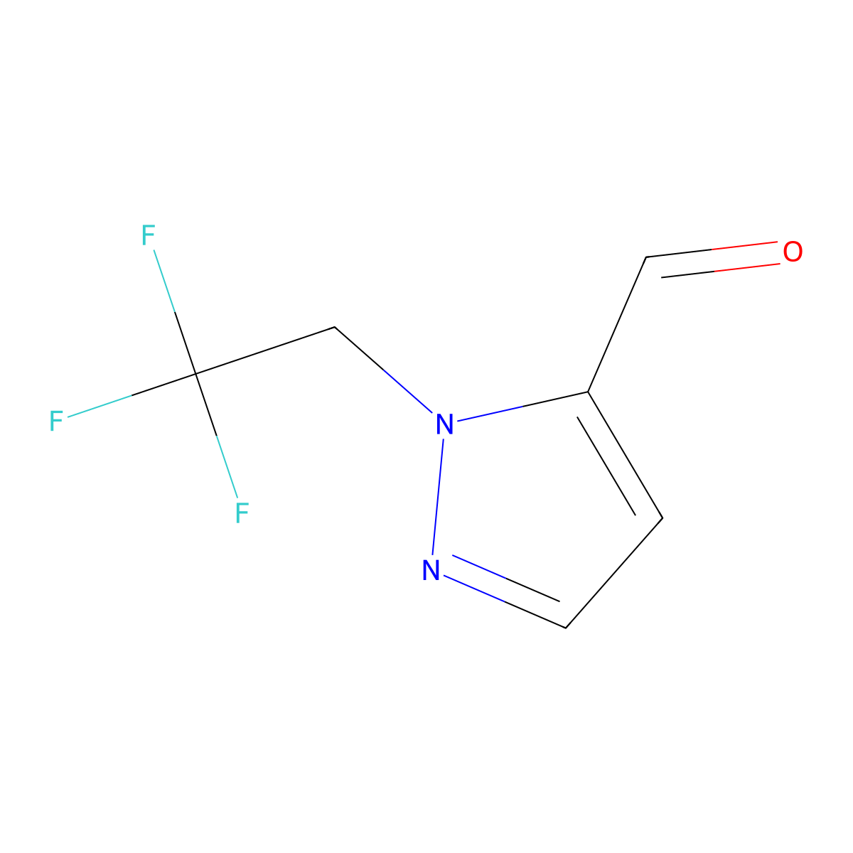 1-(2,2,2-trifluoroethyl)-1H-pyrazole-5-carbaldehyde molecular structure, CAS 1227685-53-1