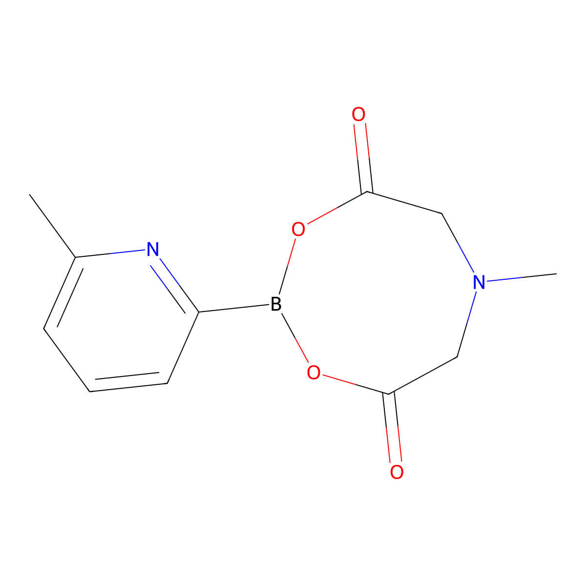6-Methyl-2-(6-methylpyridin-2-yl)-1,3,6,2-dioxazaborocane-4,8-dione molecular structure, CAS 1227700-42-6