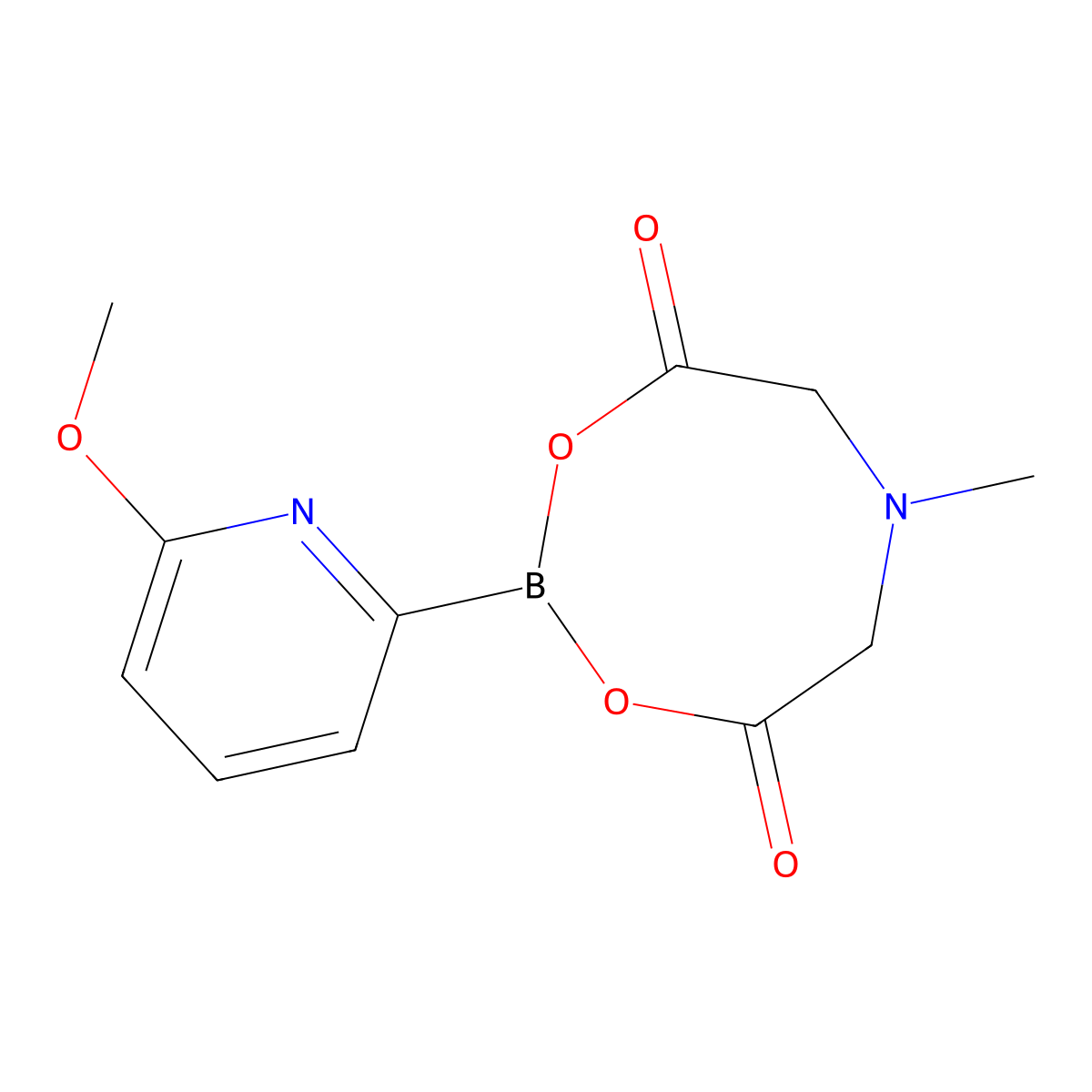 2-(6-Methoxypyridin-2-yl)-6-methyl-1,3,6,2-dioxazaborocane-4,8-dione molecular structure, CAS 1227700-45-9