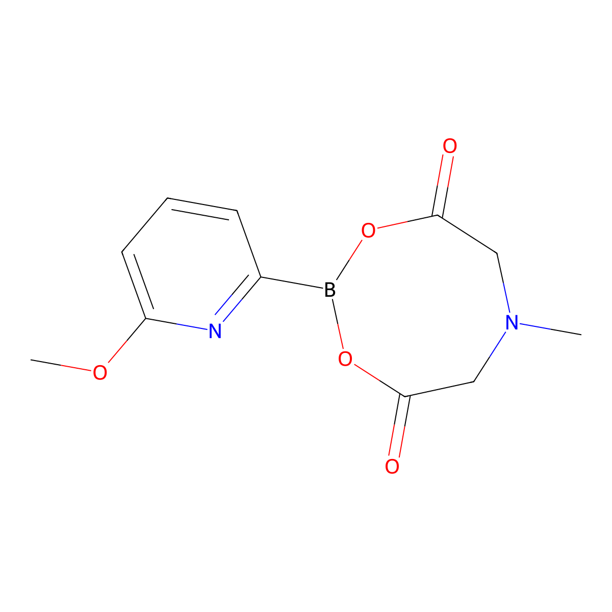 2-(6-Methoxypyridin-2-yl)-6-methyl-1,3,6,2-dioxazaborocane-4,8-dione molecular structure, CAS 1227700-45-9