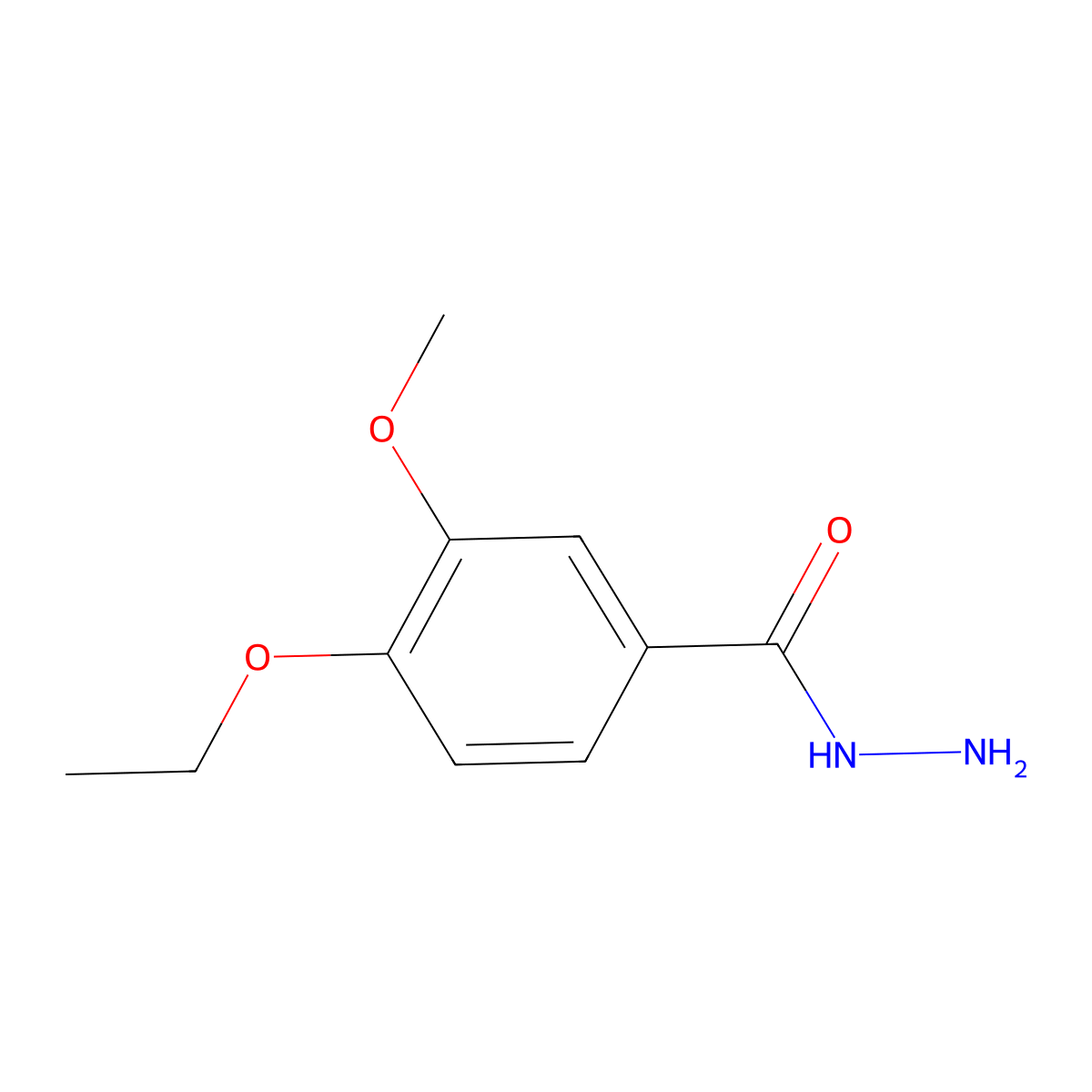 4-Ethoxy-3-methoxybenzohydrazide molecular structure, CAS 122772-33-2