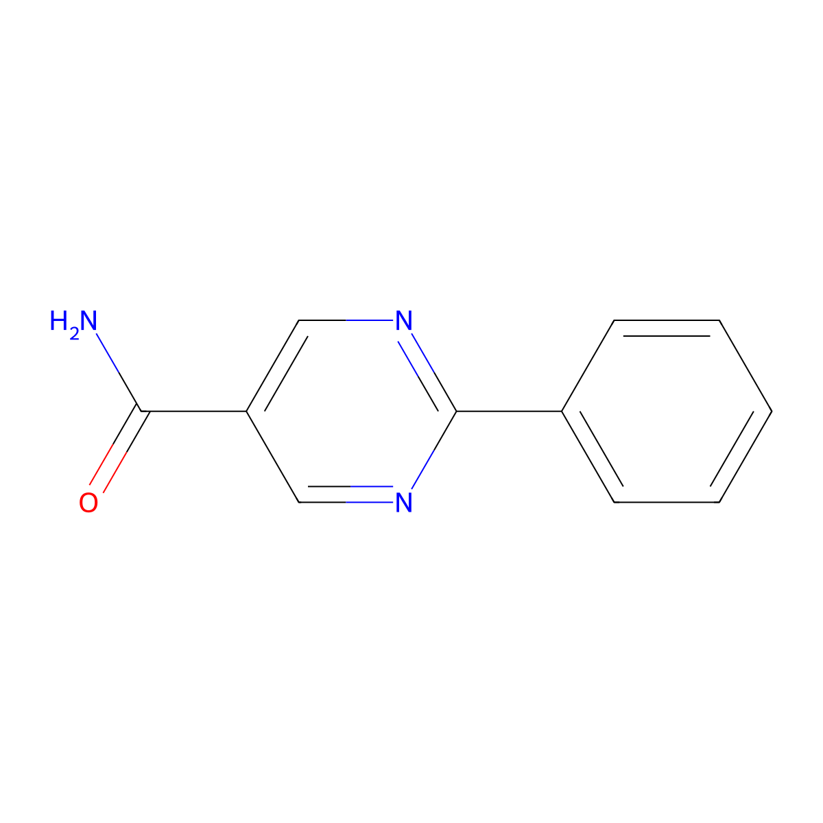 2-Phenylpyrimidine-5-carboxamide molecular structure, CAS 122773-96-0