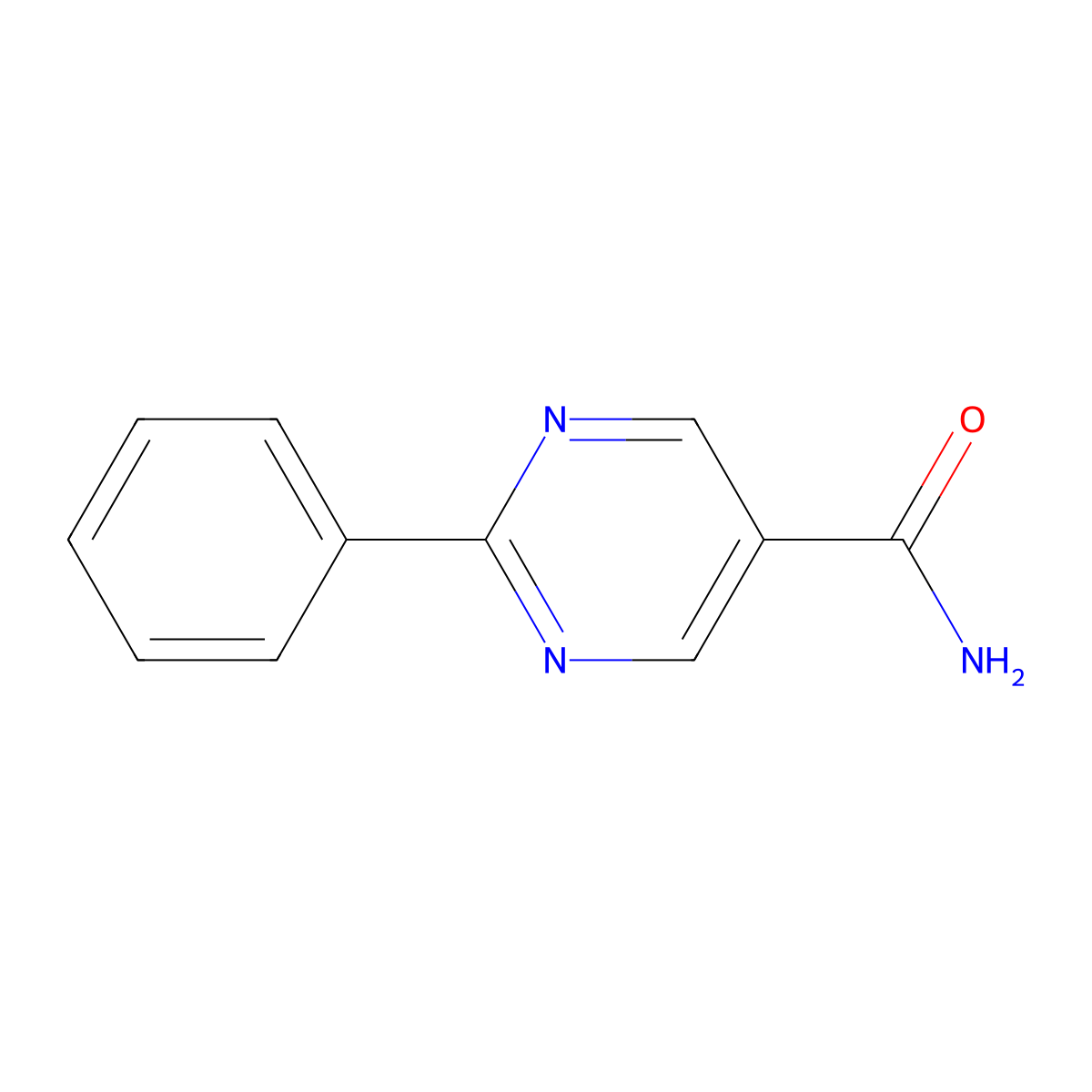 2-Phenylpyrimidine-5-carboxamide molecular structure, CAS 122773-96-0