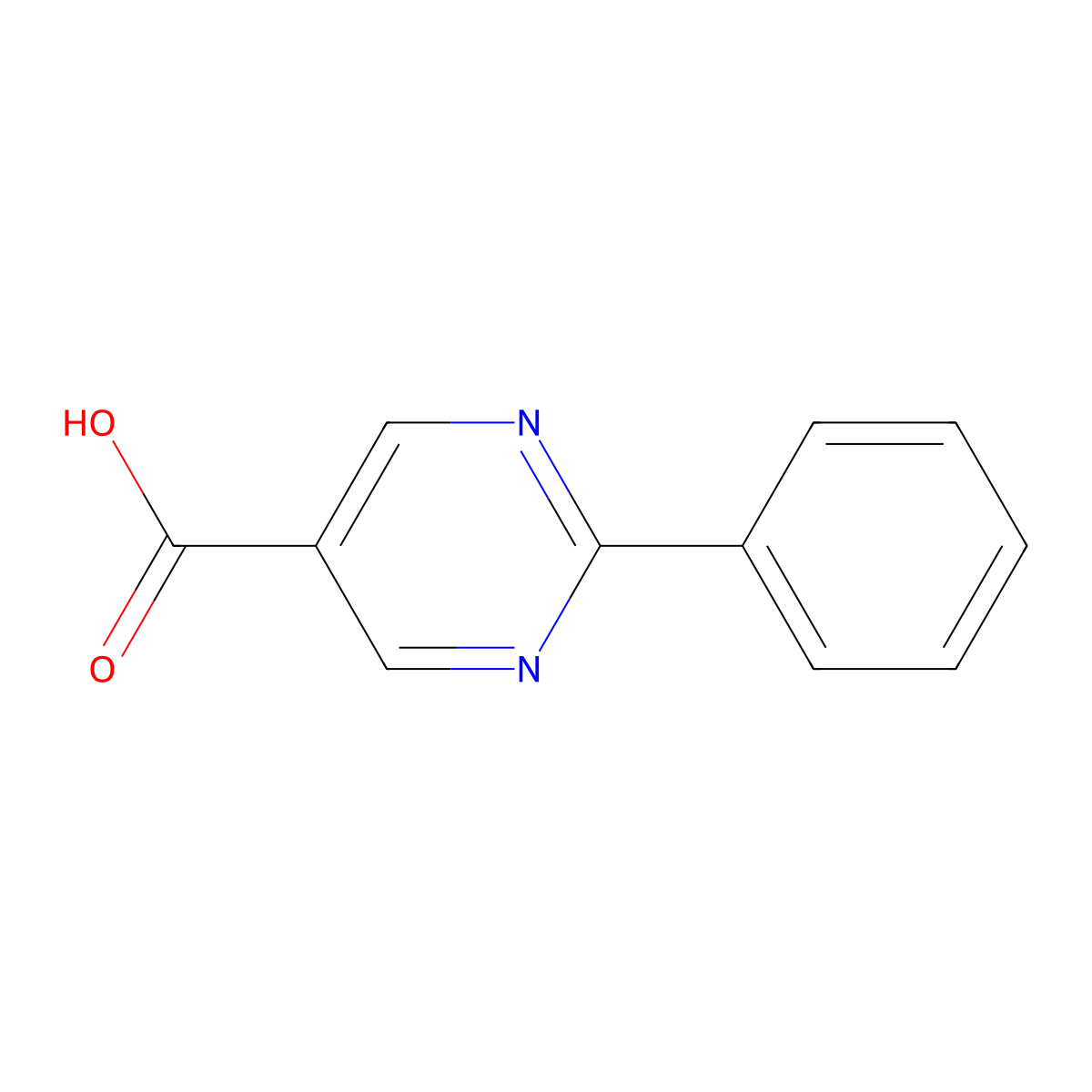 2-Phenylpyrimidine-5-carboxylic acid molecular structure, CAS 122773-97-1