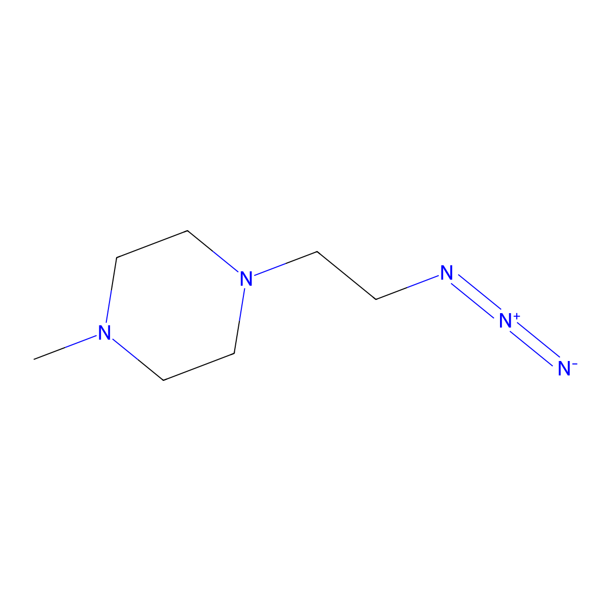 1-(2-Azidoethyl)-4-methylpiperazine molecular structure, CAS 1227736-59-5