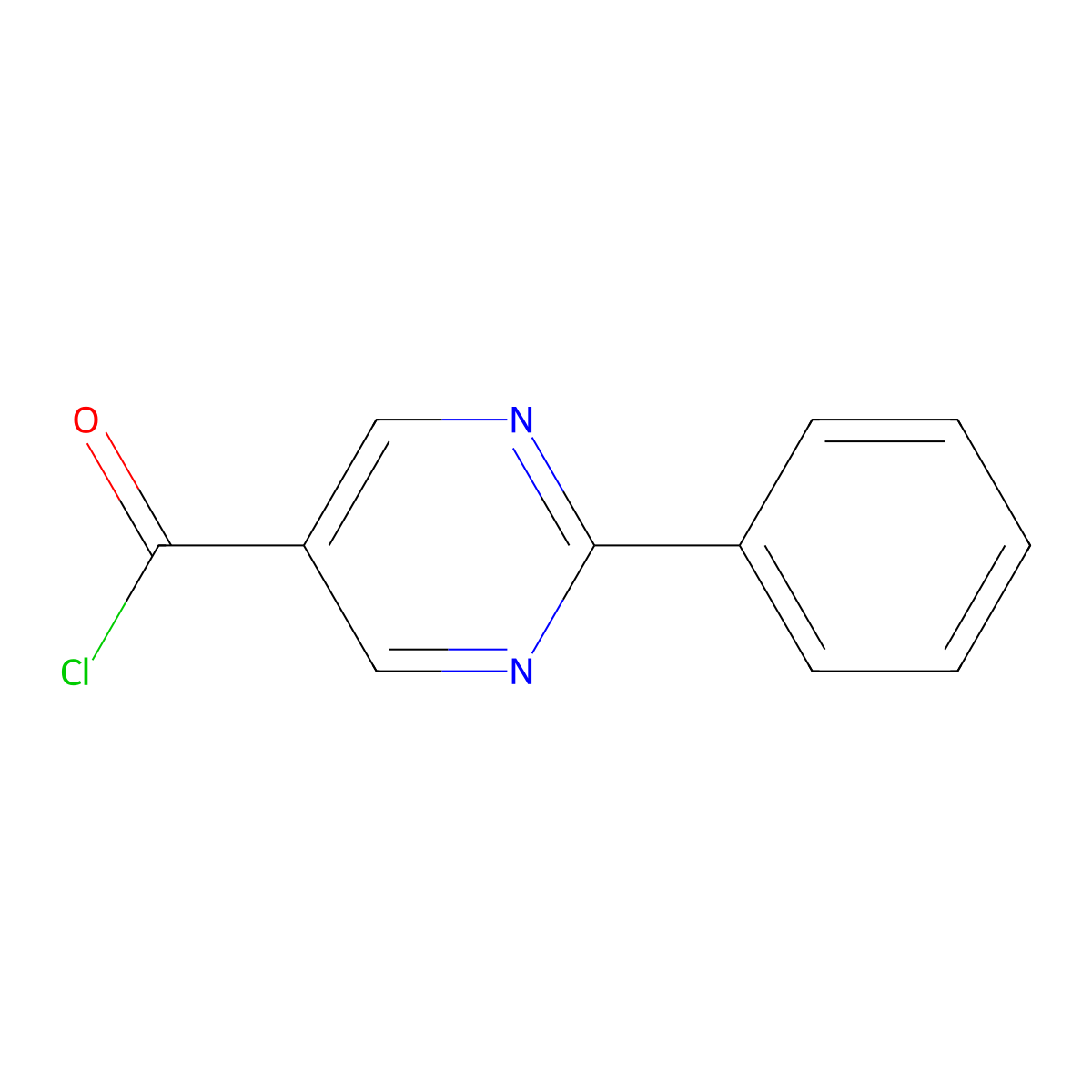 2-phenylpyrimidine-5-carbonyl Chloride molecular structure, CAS 122774-00-9