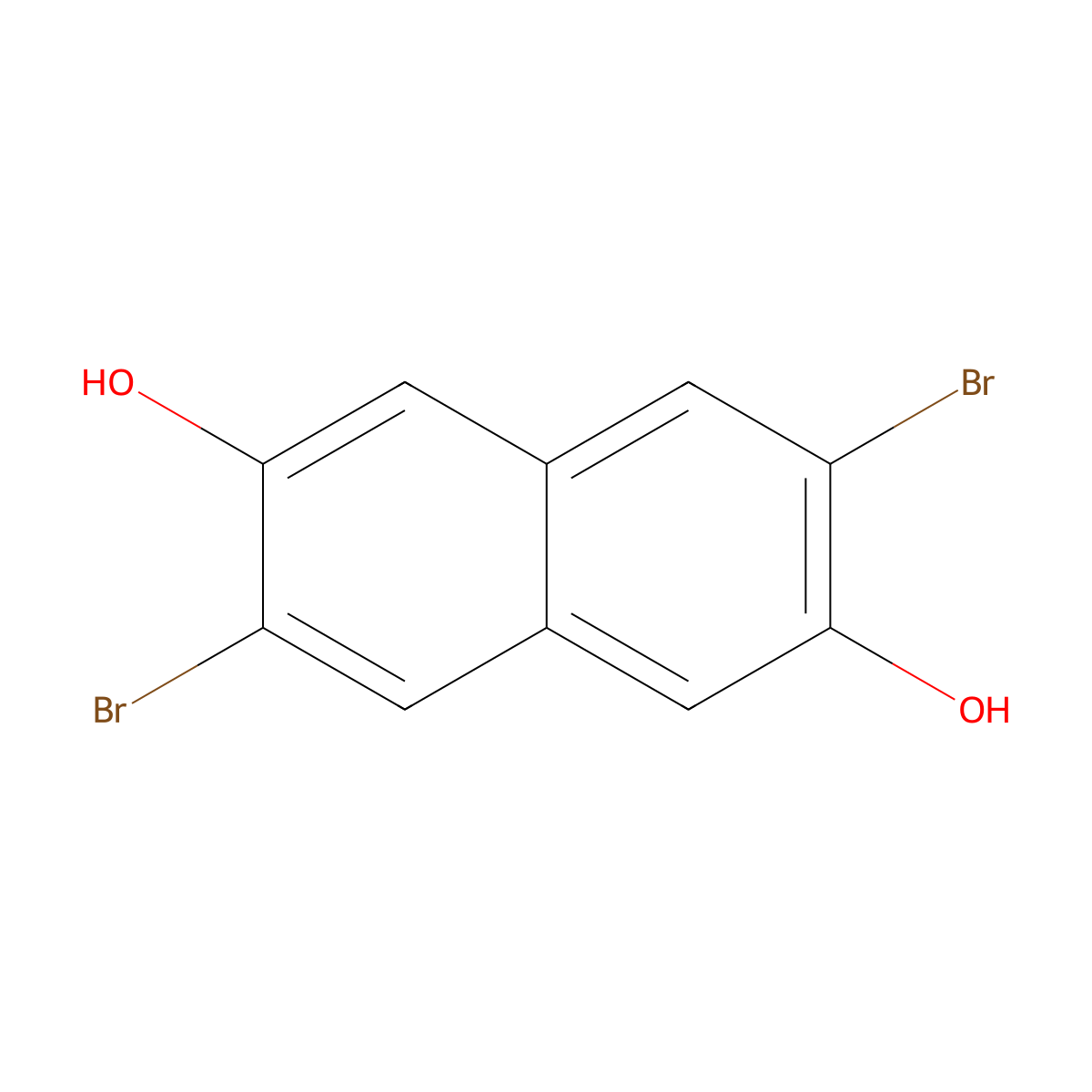 3,7-Dibromo-2,6-dihydroxynaphthalene molecular structure, CAS 1227743-83-0