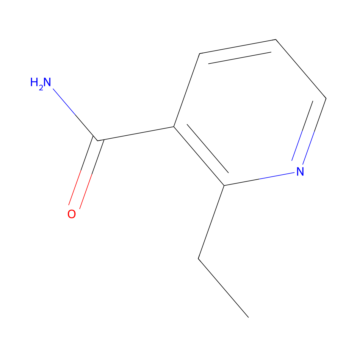 2-Ethylnicotinamide molecular structure, CAS 122775-94-4