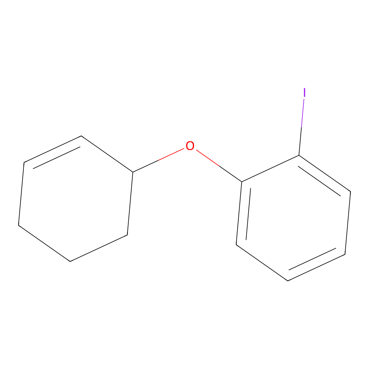 Benzene, 1-(2-cyclohexen-1-yloxy)-2-iodo- molecular structure, CAS 122776-64-1