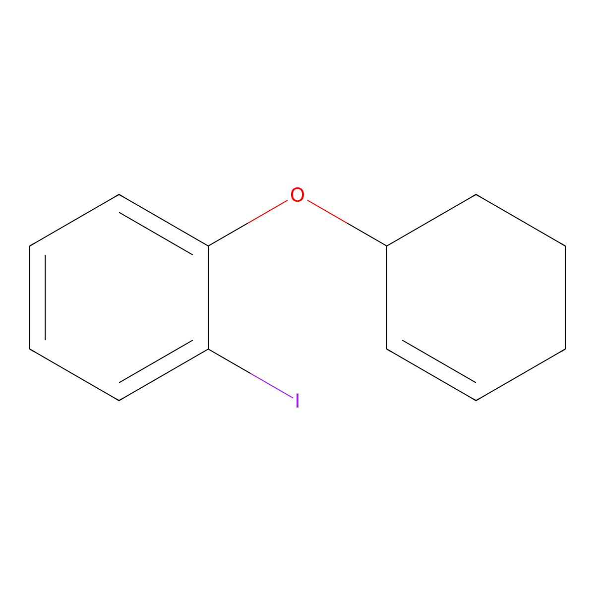 Benzene, 1-(2-cyclohexen-1-yloxy)-2-iodo- molecular structure, CAS 122776-64-1