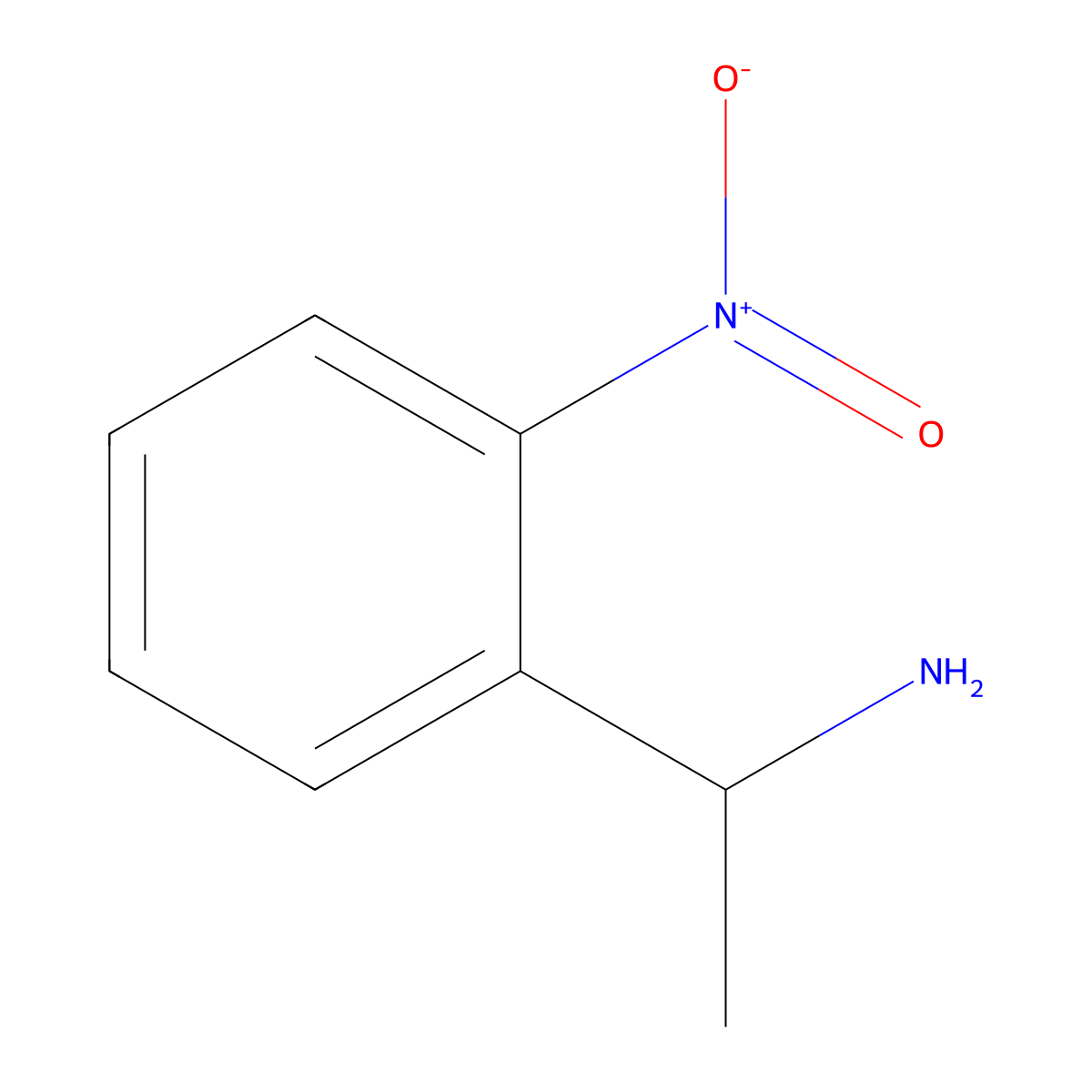 (R)-1-(2-nitrophenyl)ethanamine molecular structure, CAS 122779-41-3