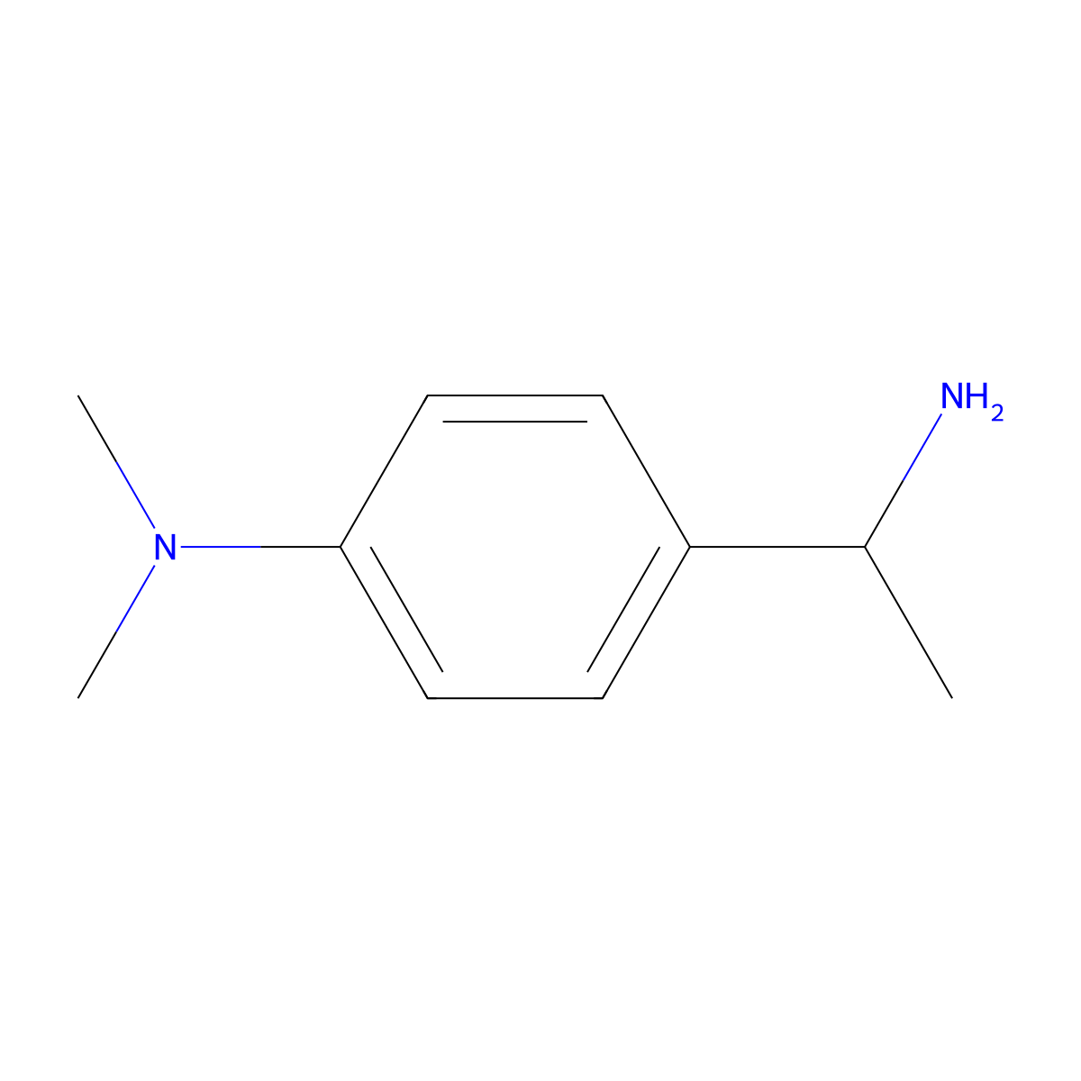 (R)-4-(1-aminoethyl)-N,N-dimethylaniline molecular structure, CAS 122779-42-4