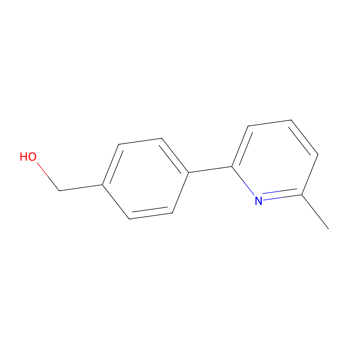 [4-(6-Methyl-2-pyridinyl)phenyl]methanol molecular structure, CAS 1227833-70-6
