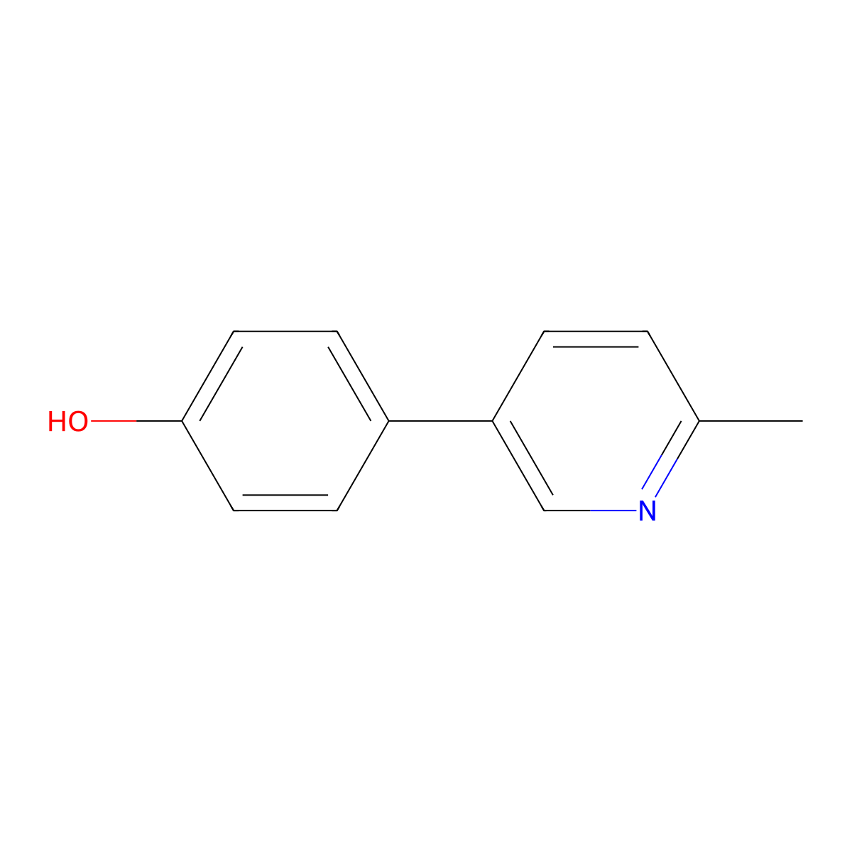 4-(6-Methylpyridin-3-yl)phenol molecular structure, CAS 1227833-77-3