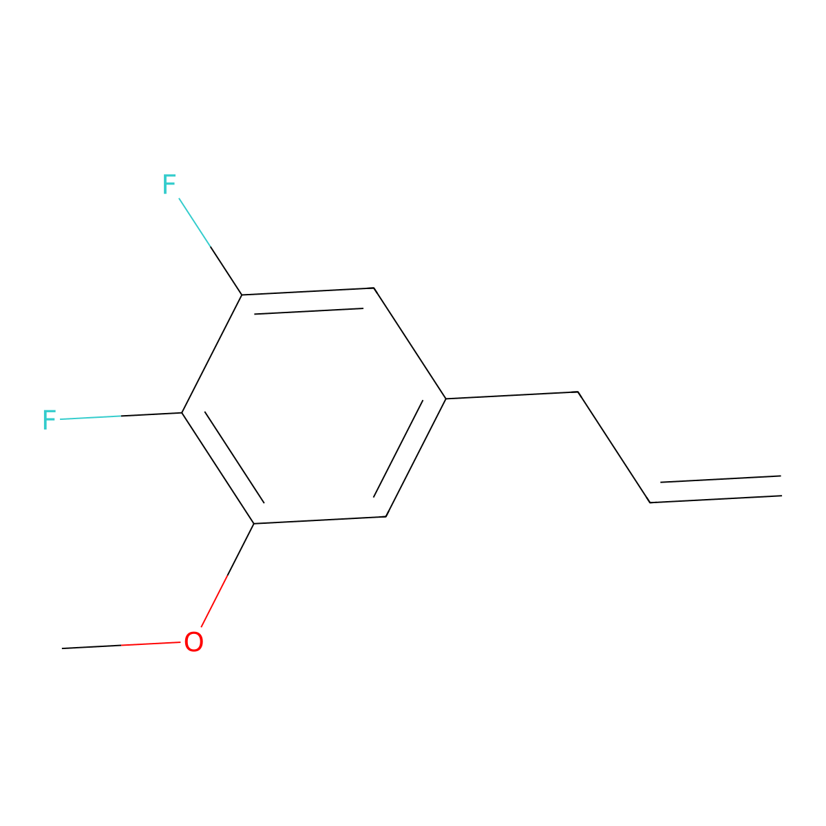 5-Allyl-1,2-difluoro-3-methoxybenzene molecular structure, CAS 1227845-61-5