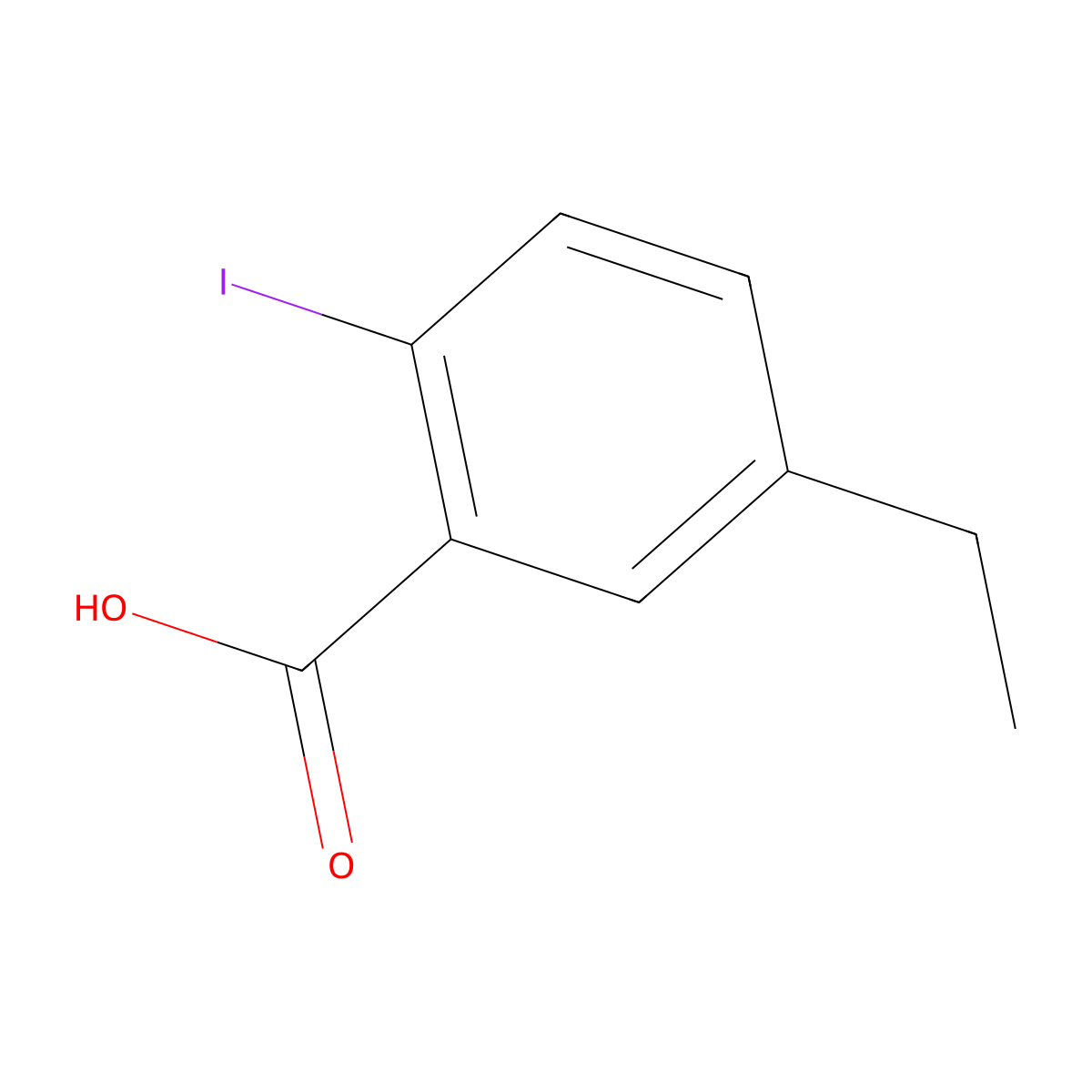 5-Ethyl-2-iodobenzoic acid molecular structure, CAS 1227856-43-0