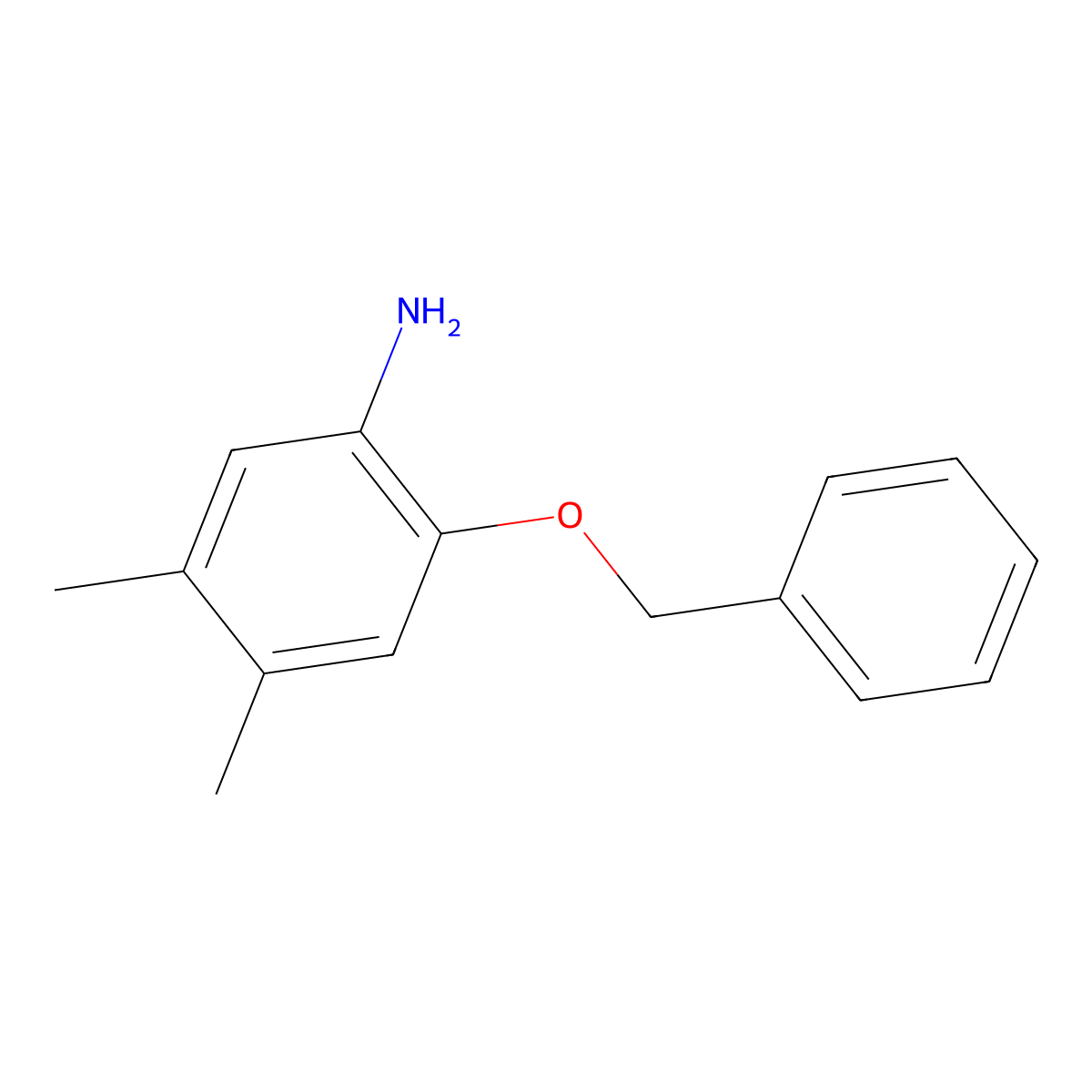 2-(Benzyloxy)-4,5-dimethylaniline molecular structure, CAS 1227873-62-2