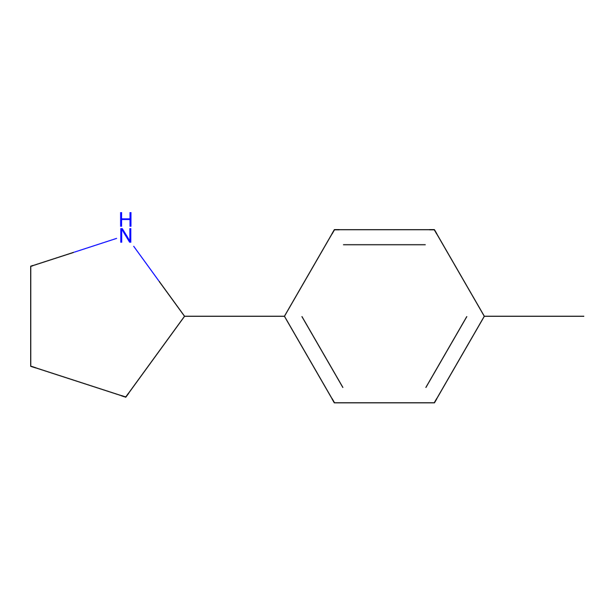 (2R)-2-(4-methylphenyl)pyrrolidine molecular structure, CAS 1227908-77-1