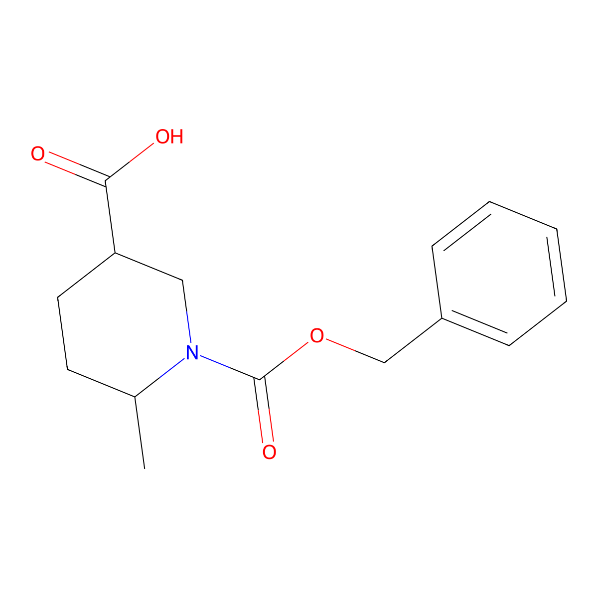 (3R,6S)-1-((Benzyloxy)carbonyl)-6-methylpiperidine-3-carboxylic acid molecular structure, CAS 1227917-61-4