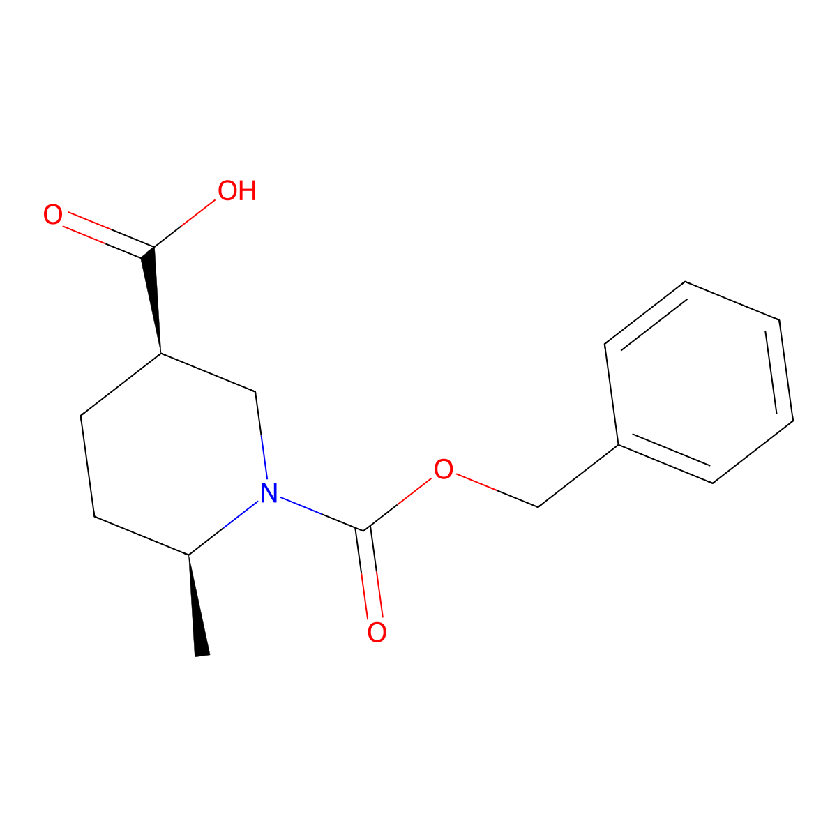 (3R,6S)-1-((Benzyloxy)carbonyl)-6-methylpiperidine-3-carboxylic acid molecular structure, CAS 1227917-61-4