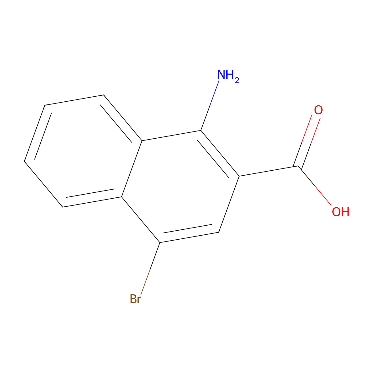 1-Amino-4-bromo-2-naphthoic acid molecular structure, CAS 1227924-42-6