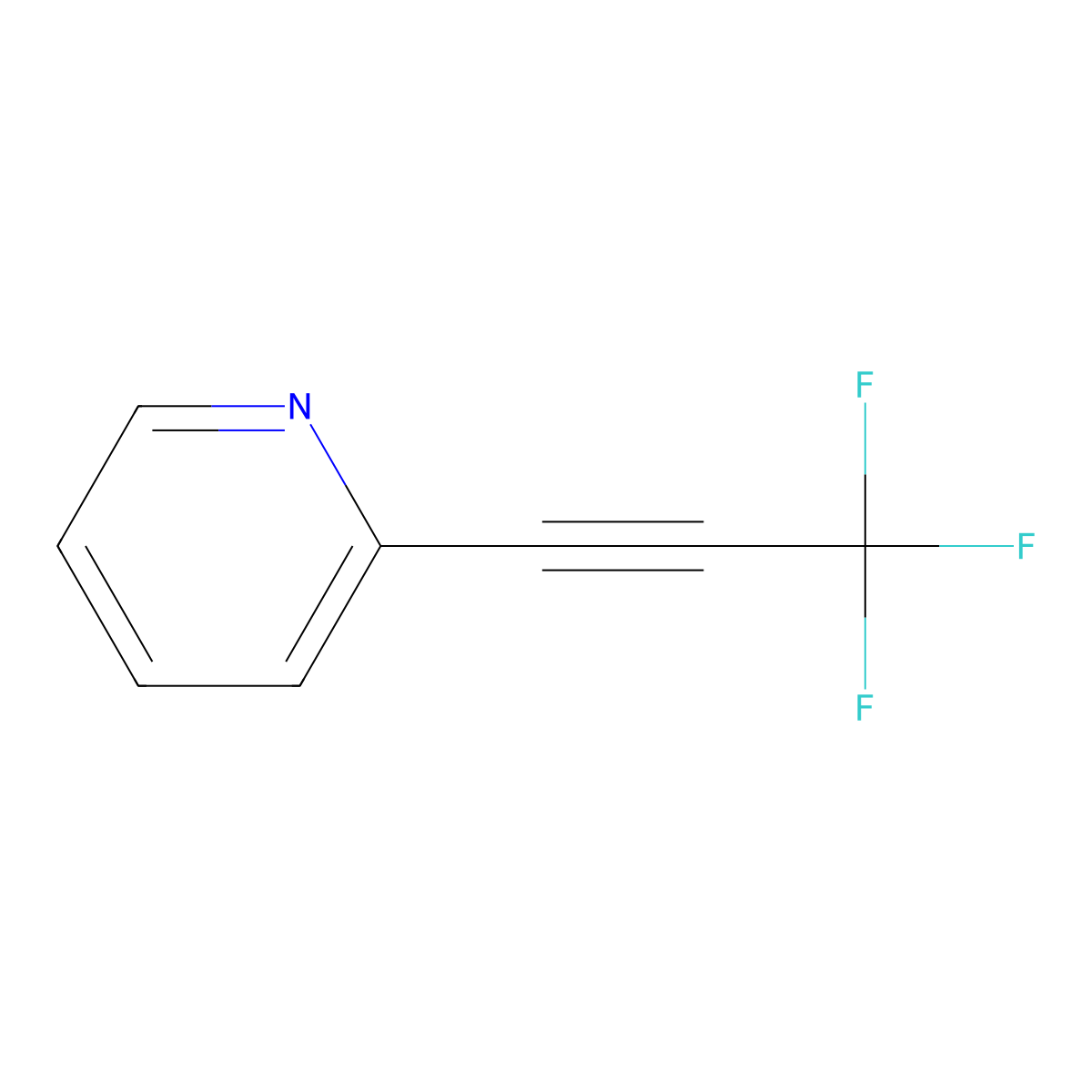 2-(3,3,3-Trifluoroprop-1-yn-1-yl)pyridine molecular structure, CAS 1227931-85-2