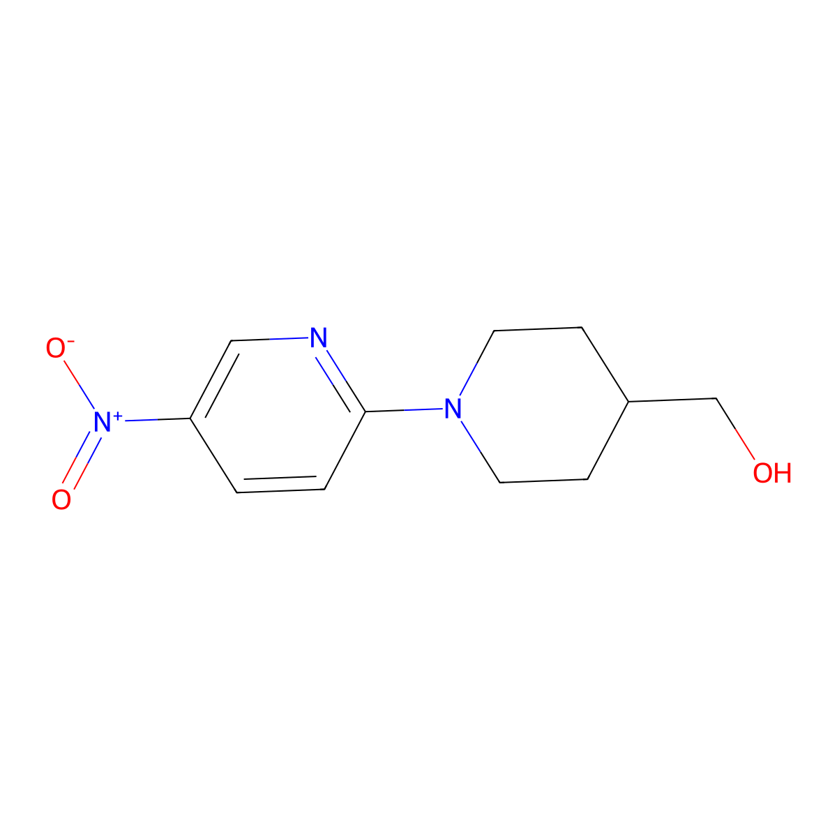 [1-(5-Nitropyridin-2-yl)piperidin-4-yl]methanol molecular structure, CAS 1227935-27-4