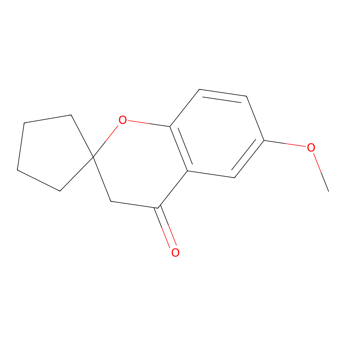 6-Methoxy-3,4-dihydrospiro[1-benzopyran-2,1'-cyclopentane]-4-one molecular structure, CAS 1227935-82-1