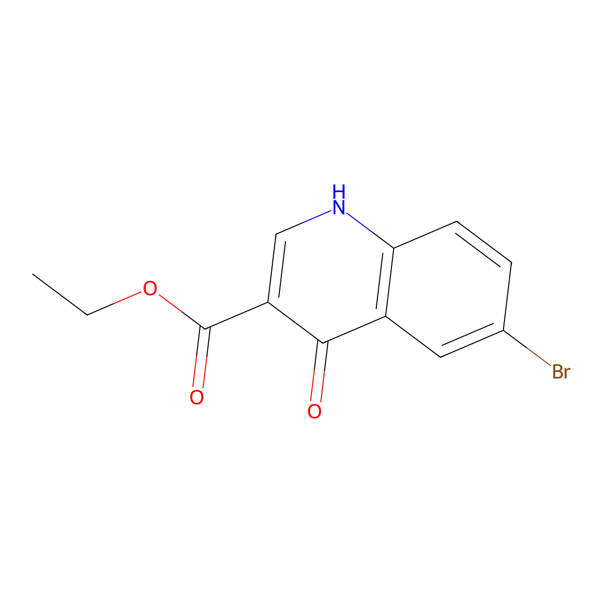Ethyl 6-bromo-4-oxo-1,4-dihydroquinoline-3-carboxylate molecular structure, CAS 122794-99-4