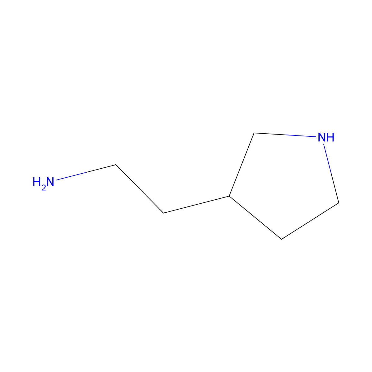 (R)-2-(Pyrrolidin-3-yl)ethan-1-amine molecular structure, CAS 1227944-93-5