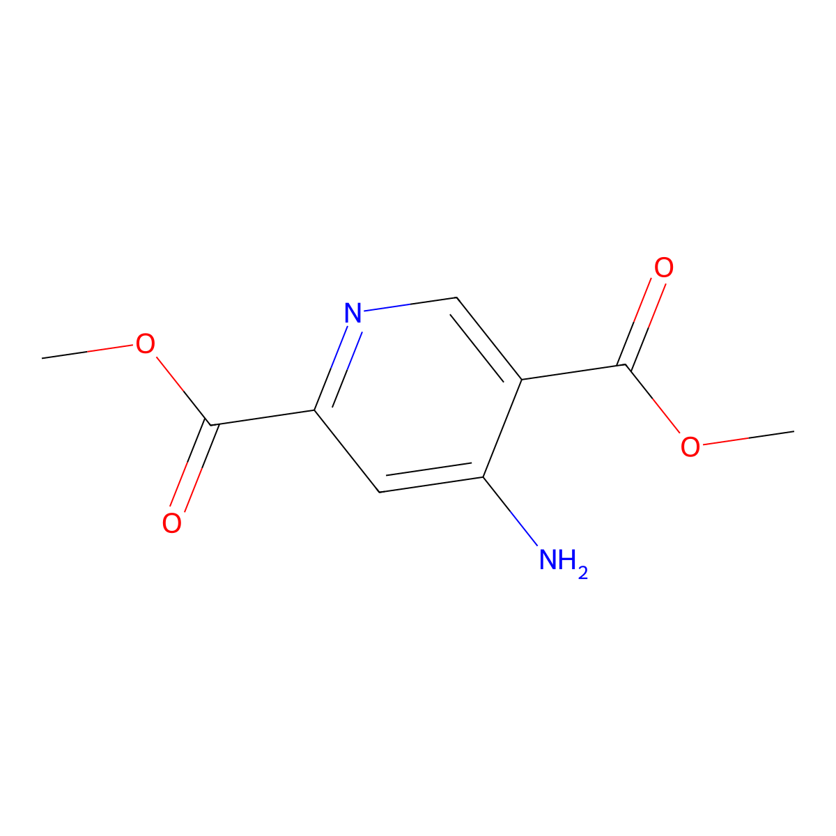 Dimethyl 4-aminopyridine-2,5-dicarboxylate molecular structure, CAS 1227945-05-2