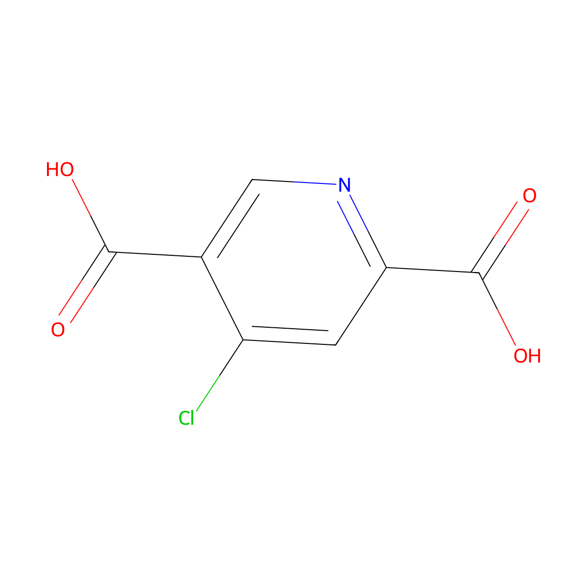 4-Chloropyridine-2,5-dicarboxylic acid molecular structure, CAS 1227945-07-4