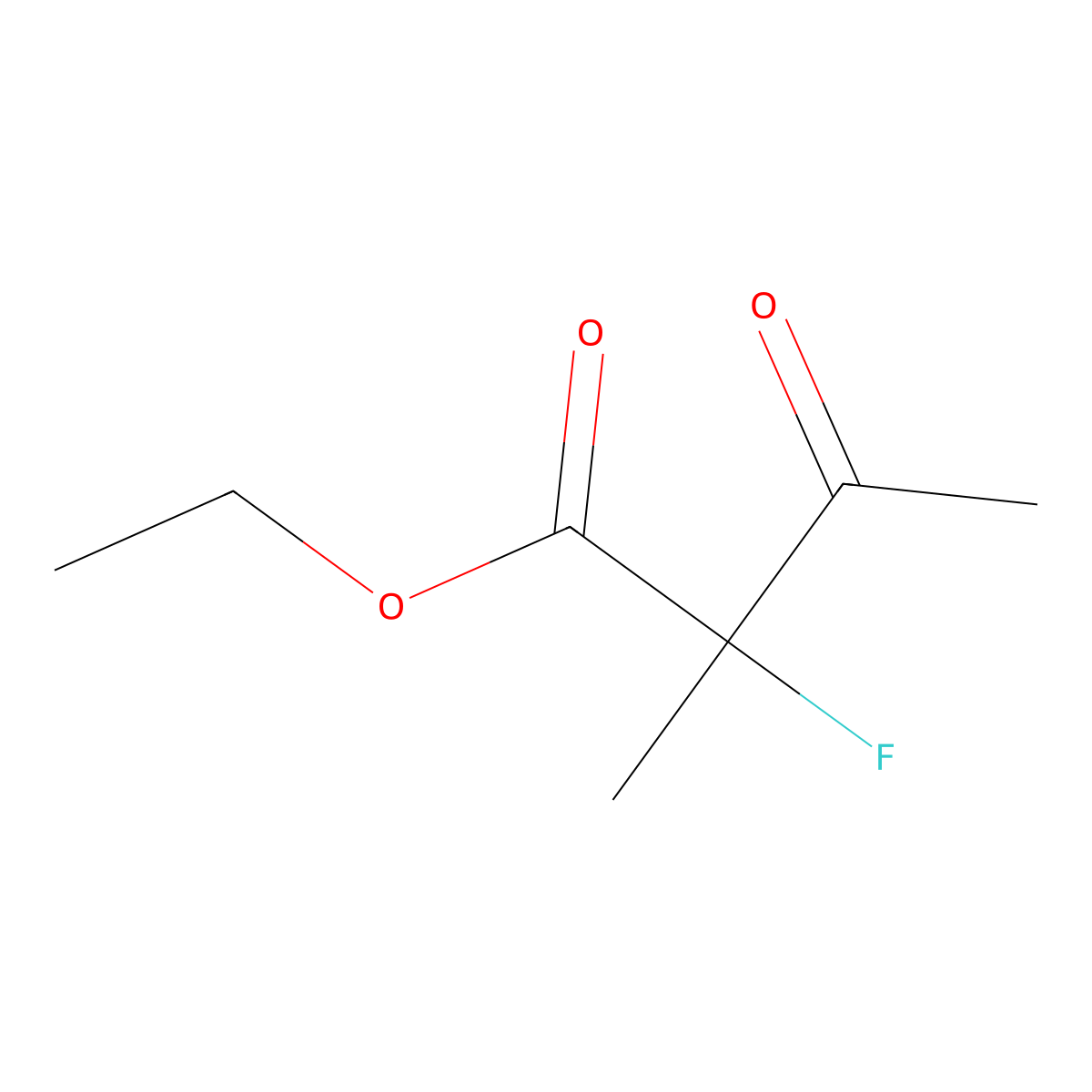 Ethyl 2-fluoro-2-methyl-3-oxobutanoate molecular structure, CAS 122795-13-5