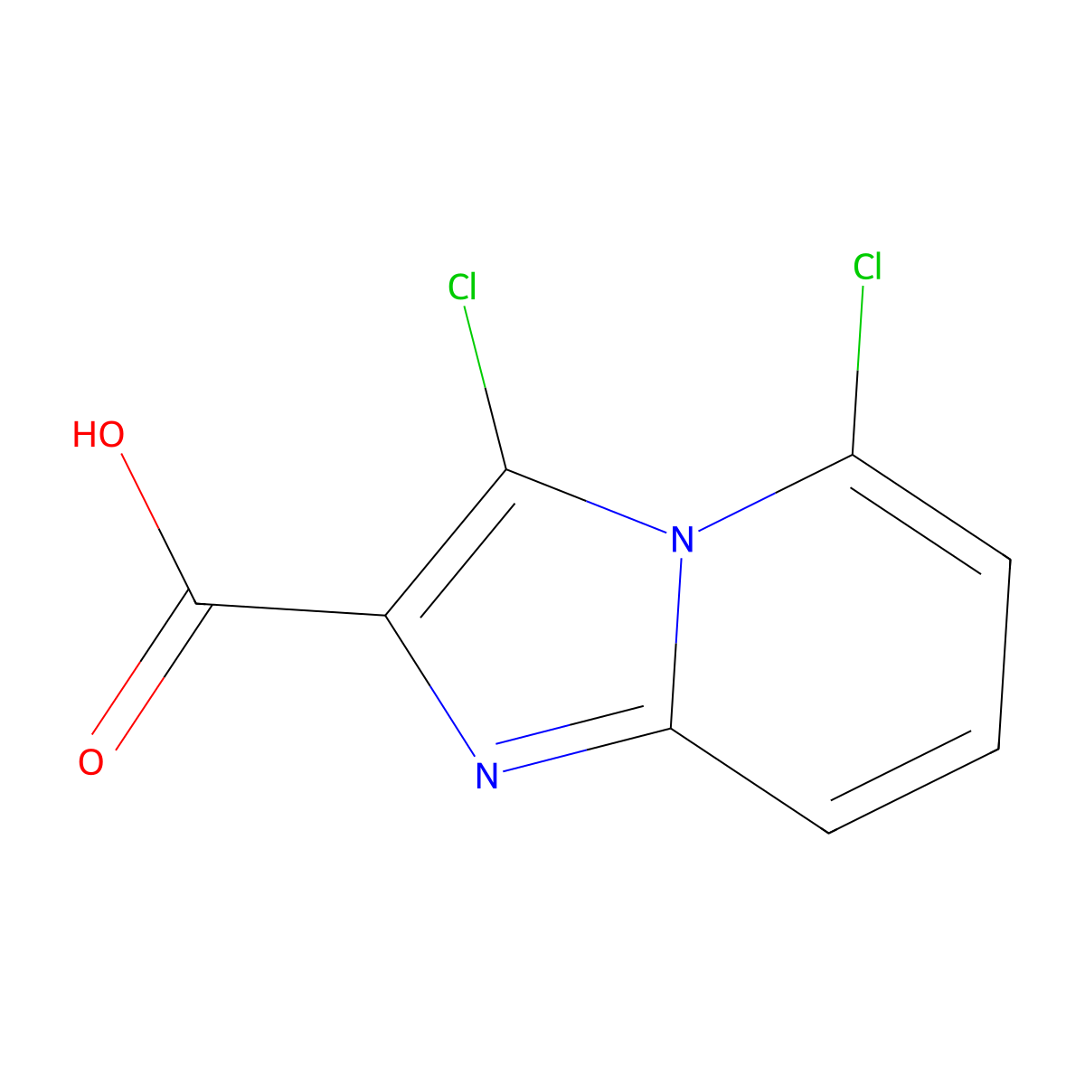 3,5-Dichloroimidazo[1,2-a]pyridine-2-carboxylic acid molecular structure, CAS 1227954-34-8