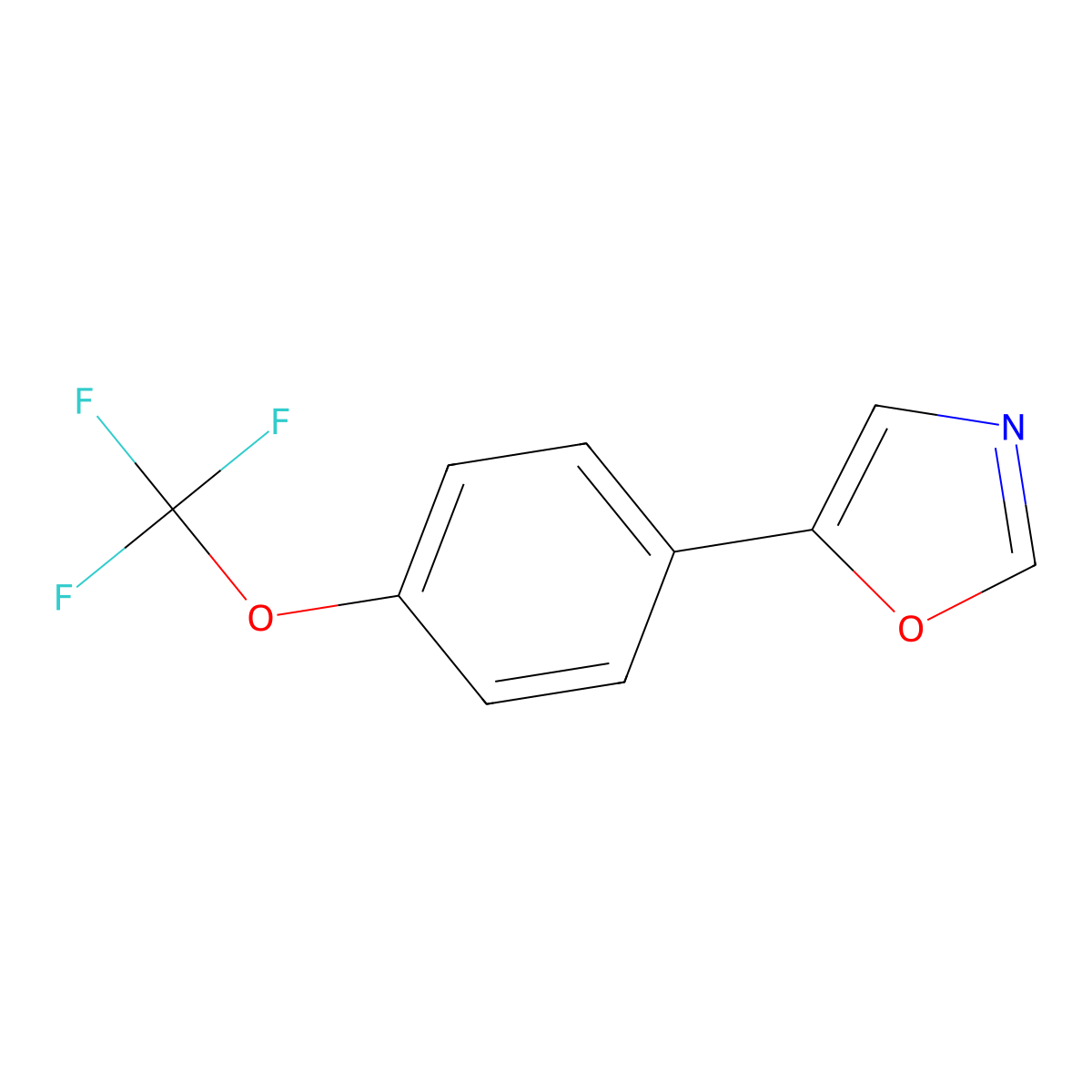 5-[4-(Trifluoromethoxy)phenyl]-1,3-oxazole molecular structure, CAS 1227954-44-0