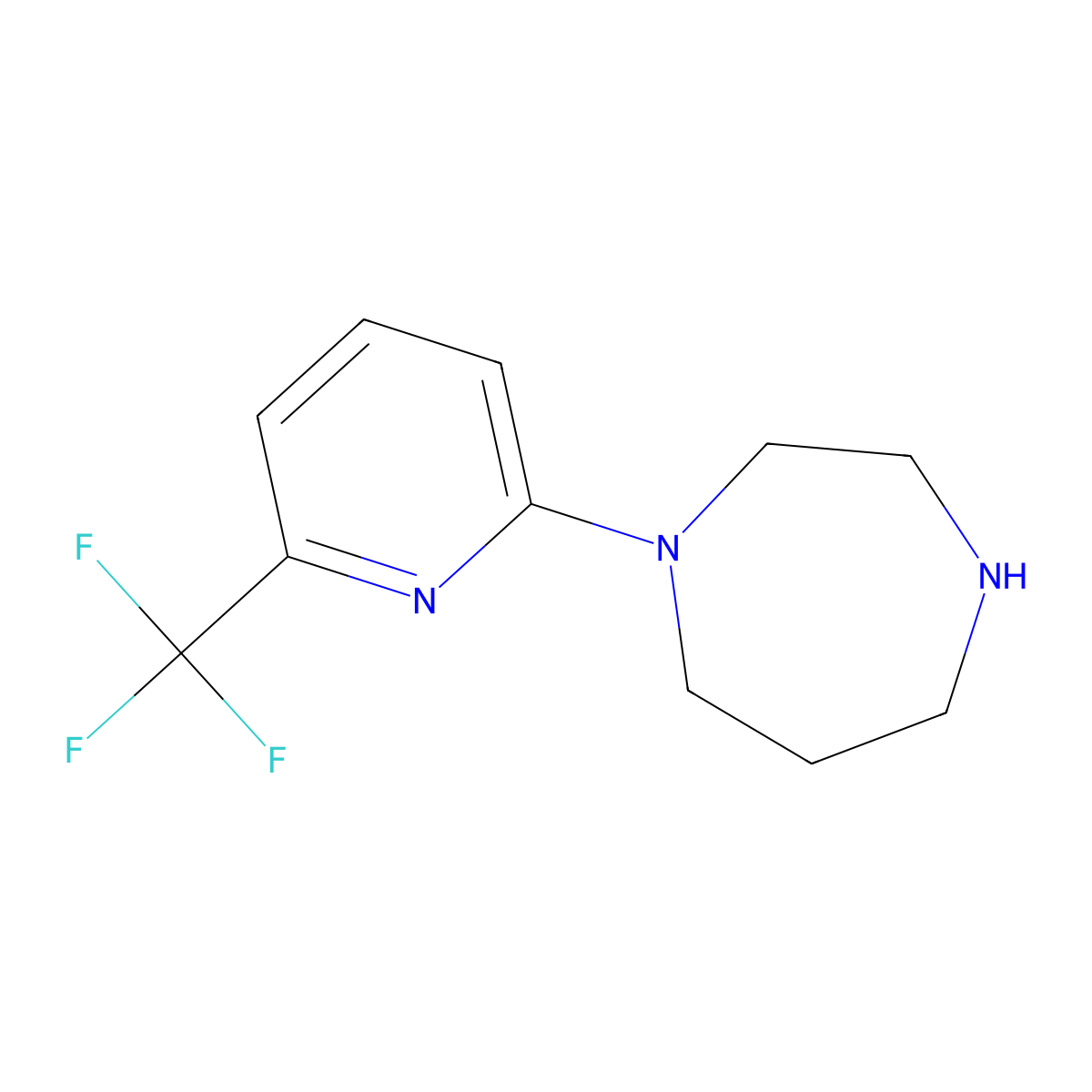 1-(6-(Trifluoromethyl)pyridin-2-yl)-1,4-diazepane molecular structure, CAS 1227954-88-2