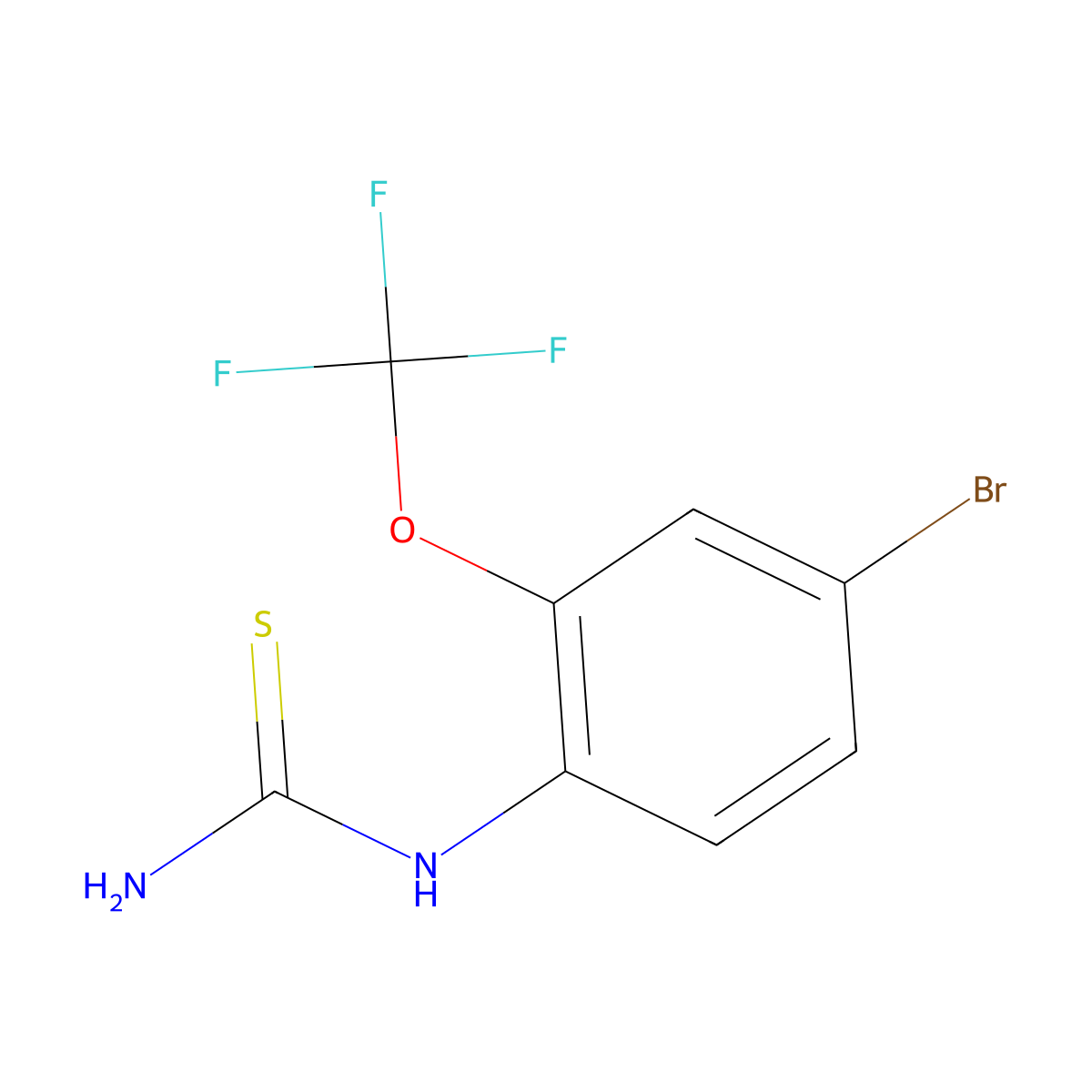 4-Bromo-2-(trifluoromethoxy)phenylthiourea molecular structure, CAS 1227955-26-1