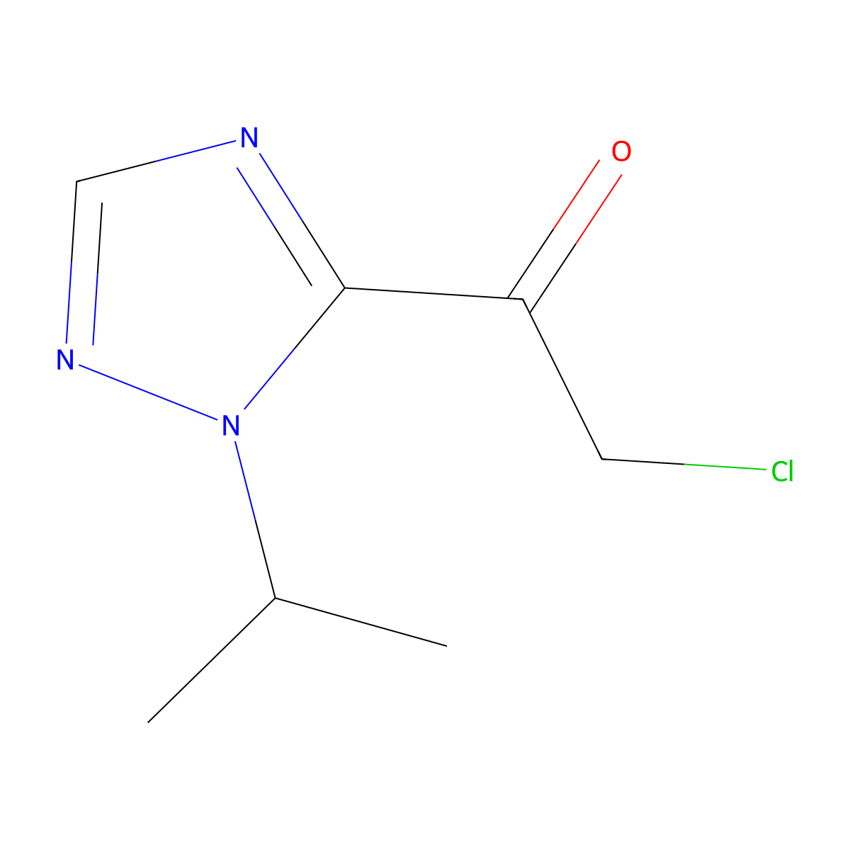 2-chloro-1-(1-isopropyl-1H-1,2,4-triazol-5-yl)ethanone molecular structure, CAS 1227958-34-0