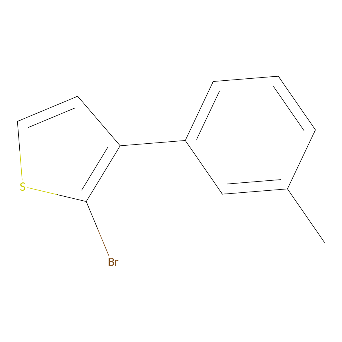 2-Bromo-3-(3-tolyl)thiophene molecular structure, CAS 1227958-74-8